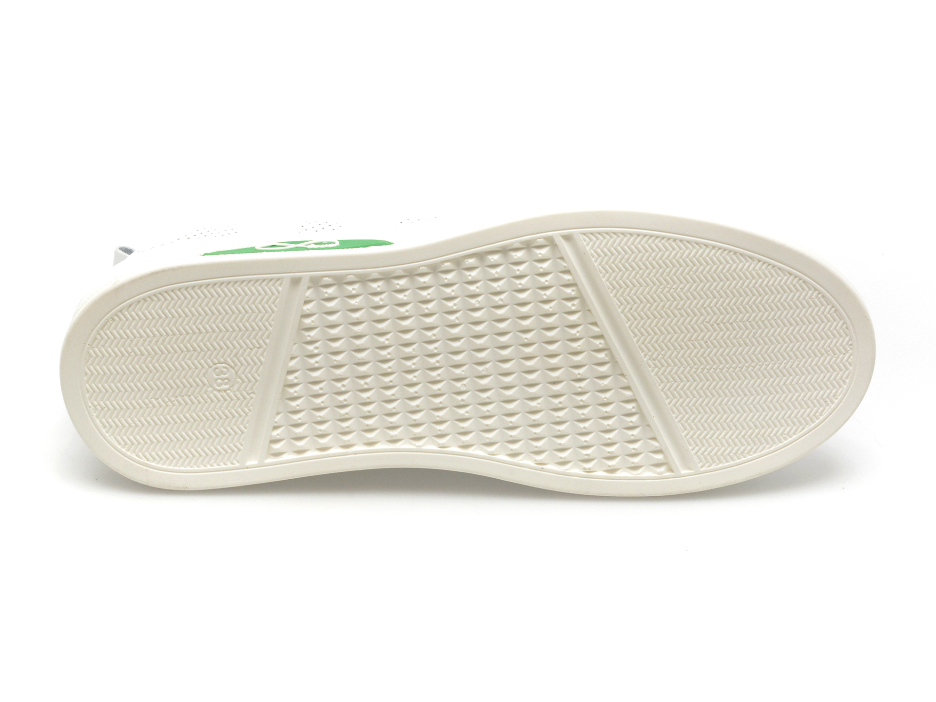 Pantofi IMAGE albi, 66101, din piele naturala