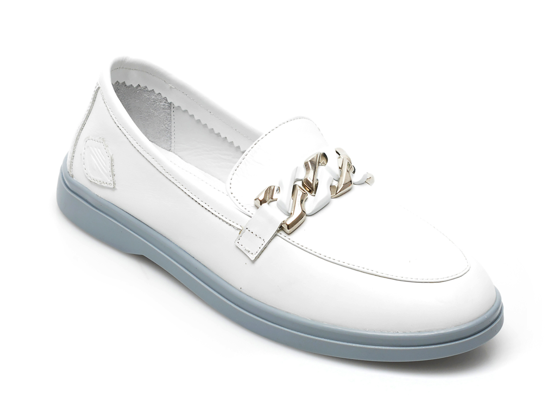 Pantofi IMAGE albi, 793710, din piele naturala Image imagine noua 2022
