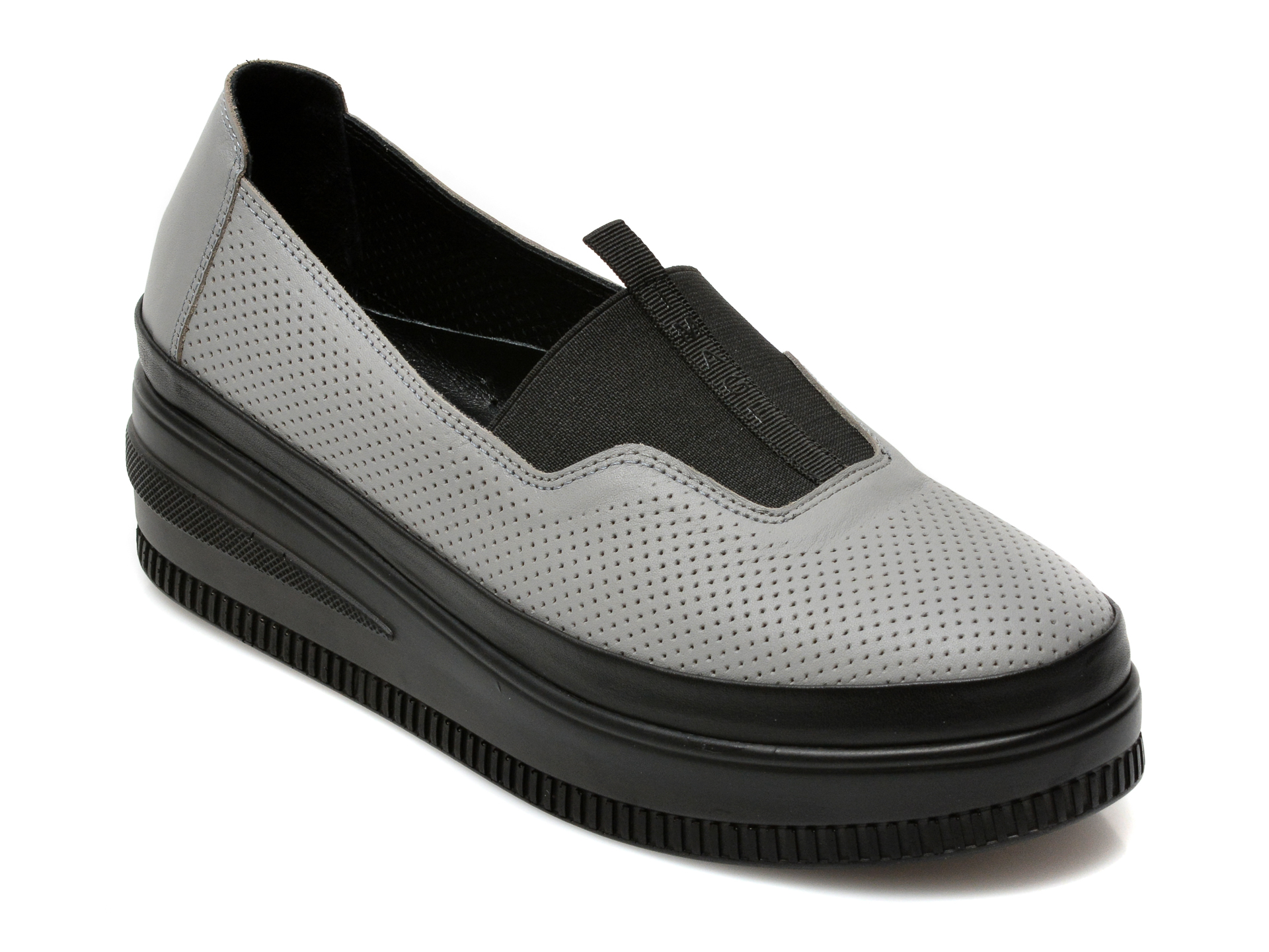 Pantofi IMAGE gri, 110960, din piele naturala 2023 ❤️ Pret Super Black Friday otter.ro imagine noua 2022