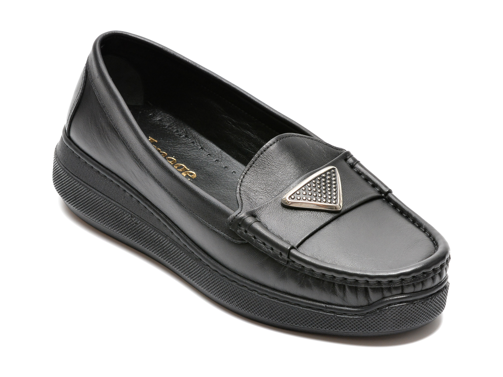 Pantofi IMAGE negri, 214055, din piele naturala Image Image