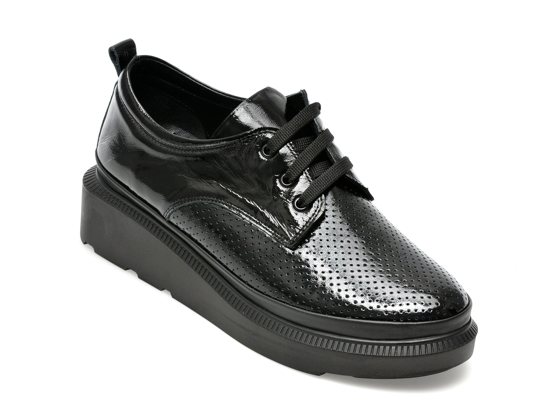 Pantofi IMAGE negri, 319206, din piele naturala lacuita /femei/pantofi imagine super redus 2022