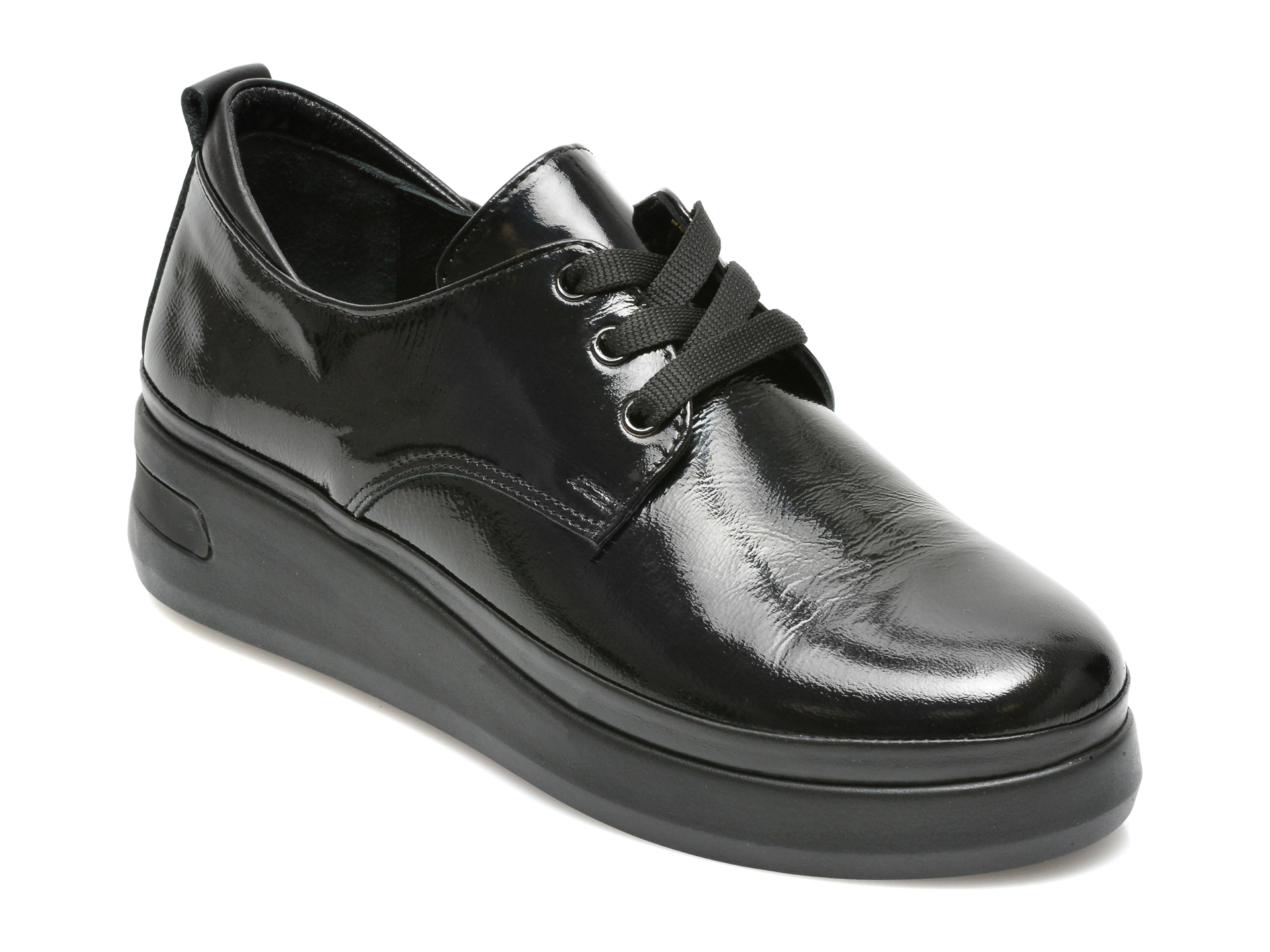Pantofi IMAGE negri, 601475, din piele naturala lacuita otter.ro imagine noua 2022
