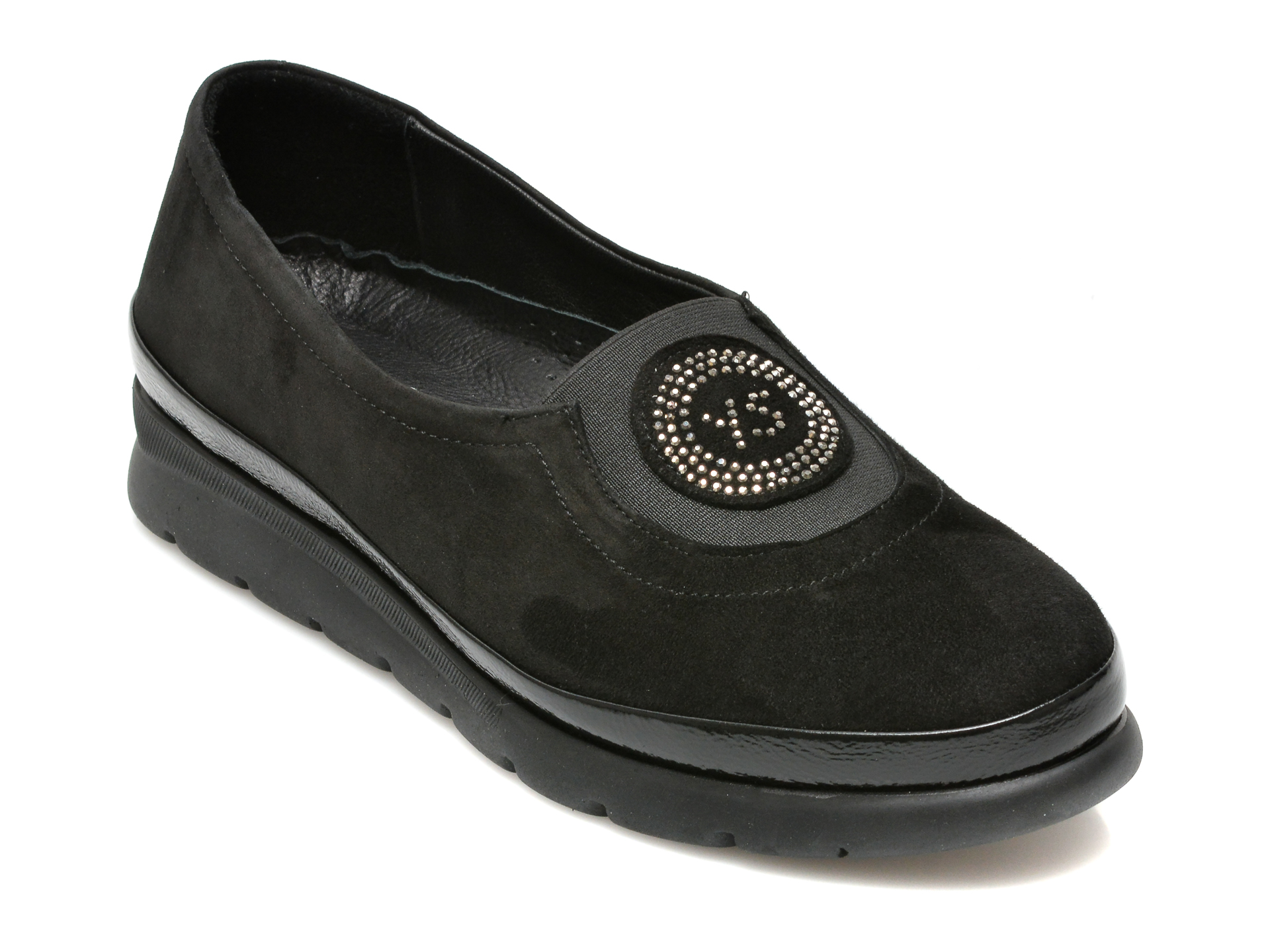 Pantofi IMAGE negri, 984033, din piele intoarsa 2023 ❤️ Pret Super Black Friday otter.ro imagine noua 2022