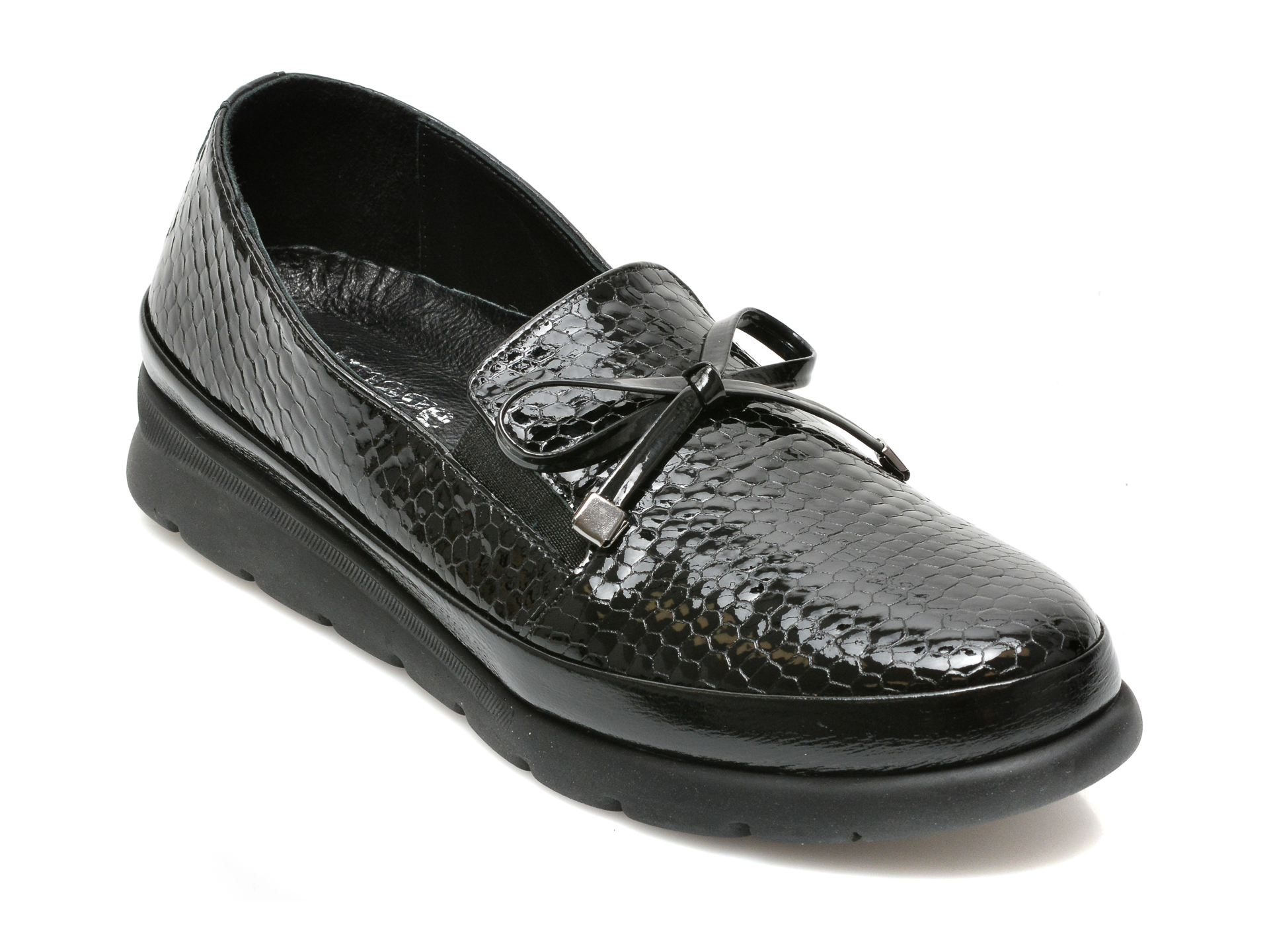 Pantofi IMAGE negri, 986154, din piele naturala lacuita 2023 ❤️ Pret Super Black Friday otter.ro imagine noua 2022