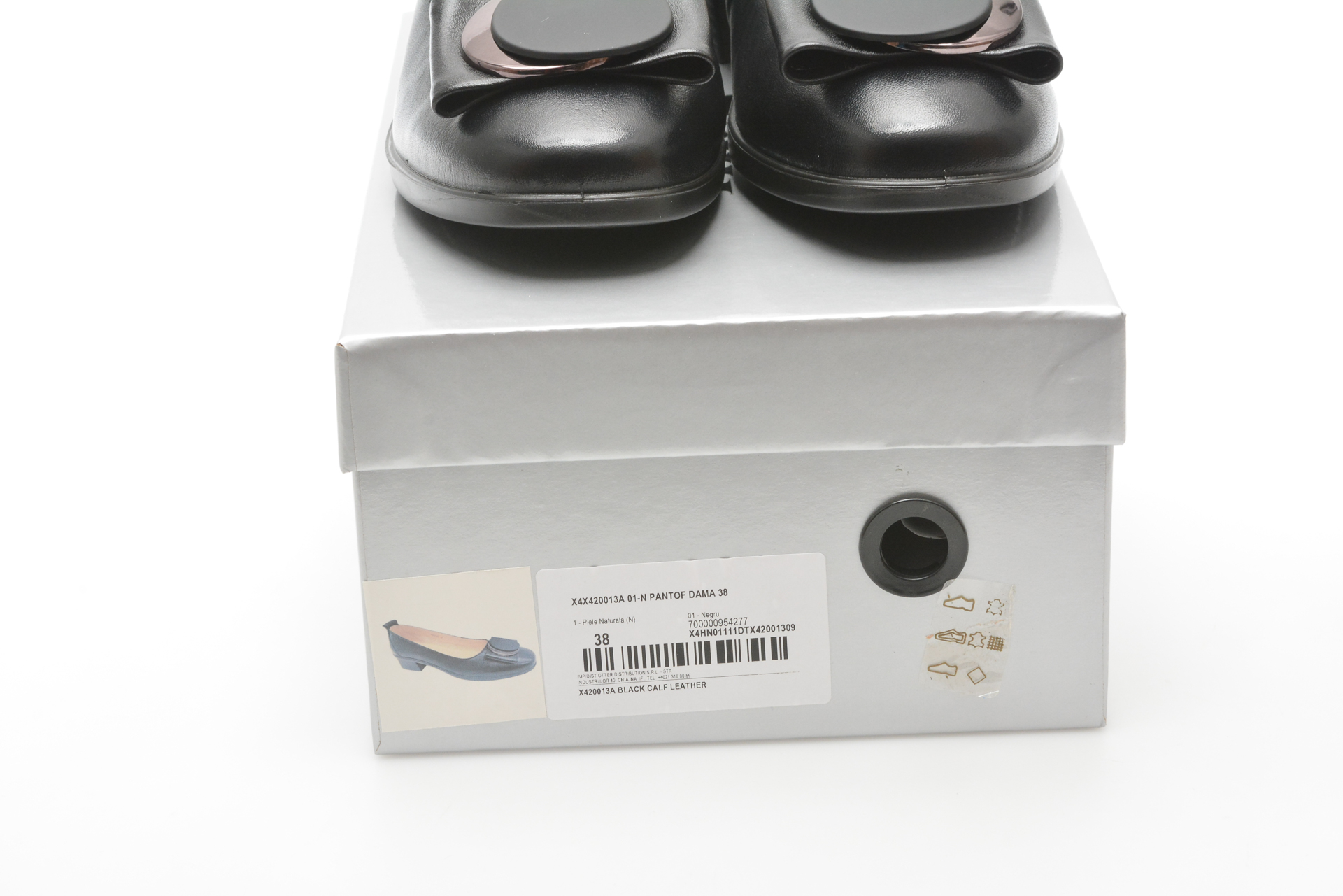 Pantofi IMAGE negri, X420013, din piele naturala
