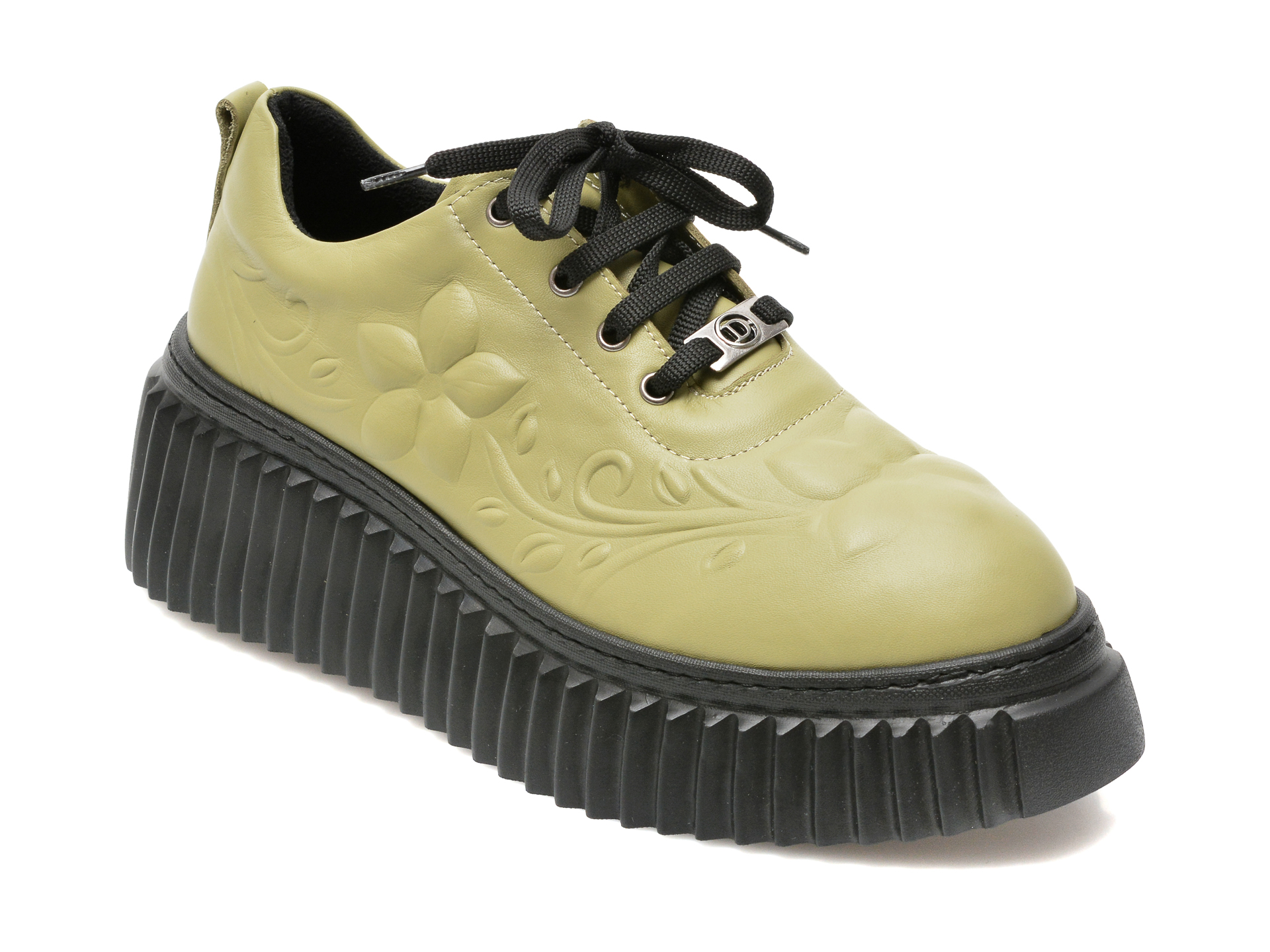 Pantofi IMAGE verzi, 82212, din piele naturala 2022 ❤️ Pret Super otter.ro imagine noua 2022