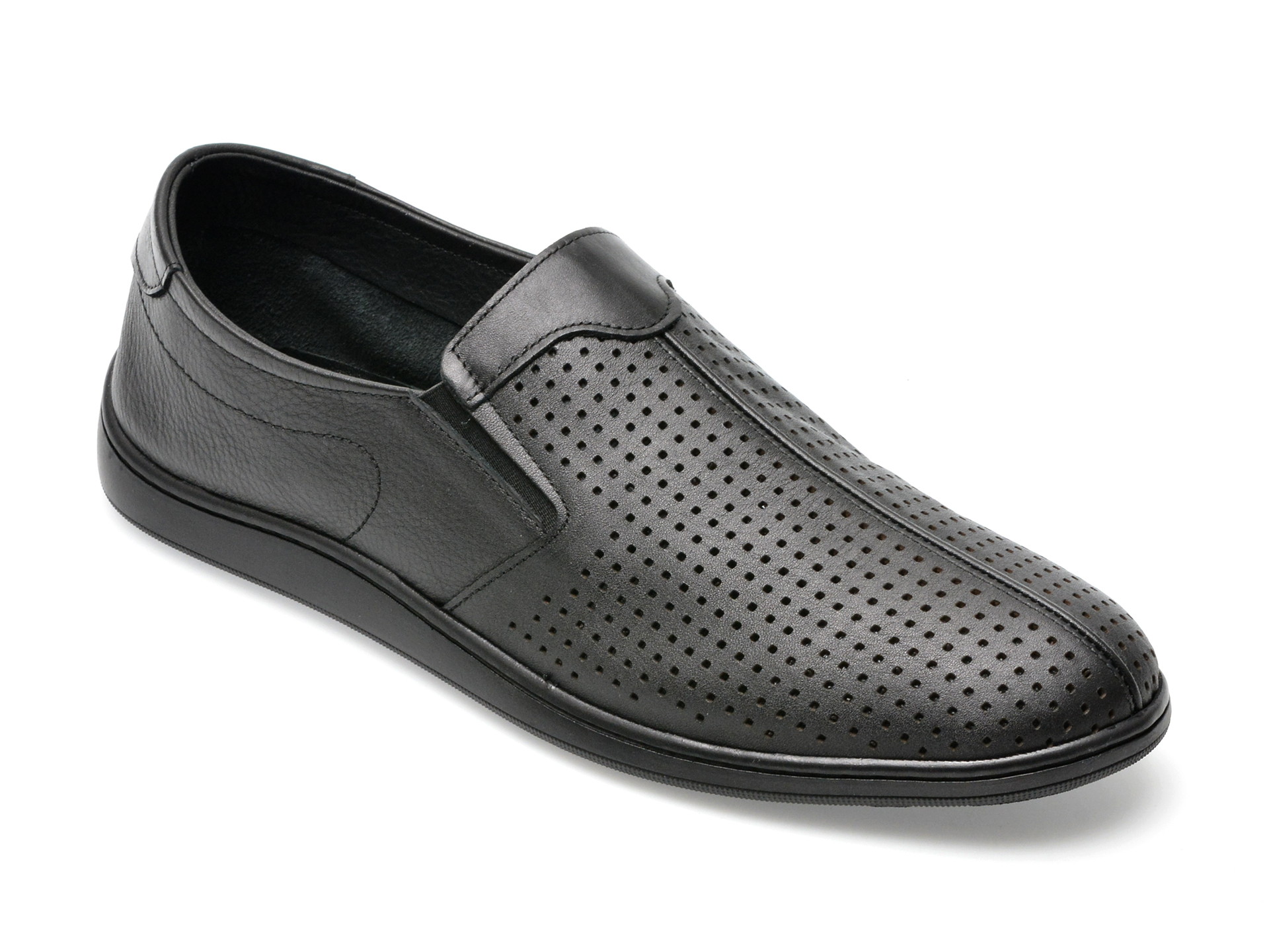 Pantofi ISBER negri, 9022, din piele naturala /barbati/pantofi