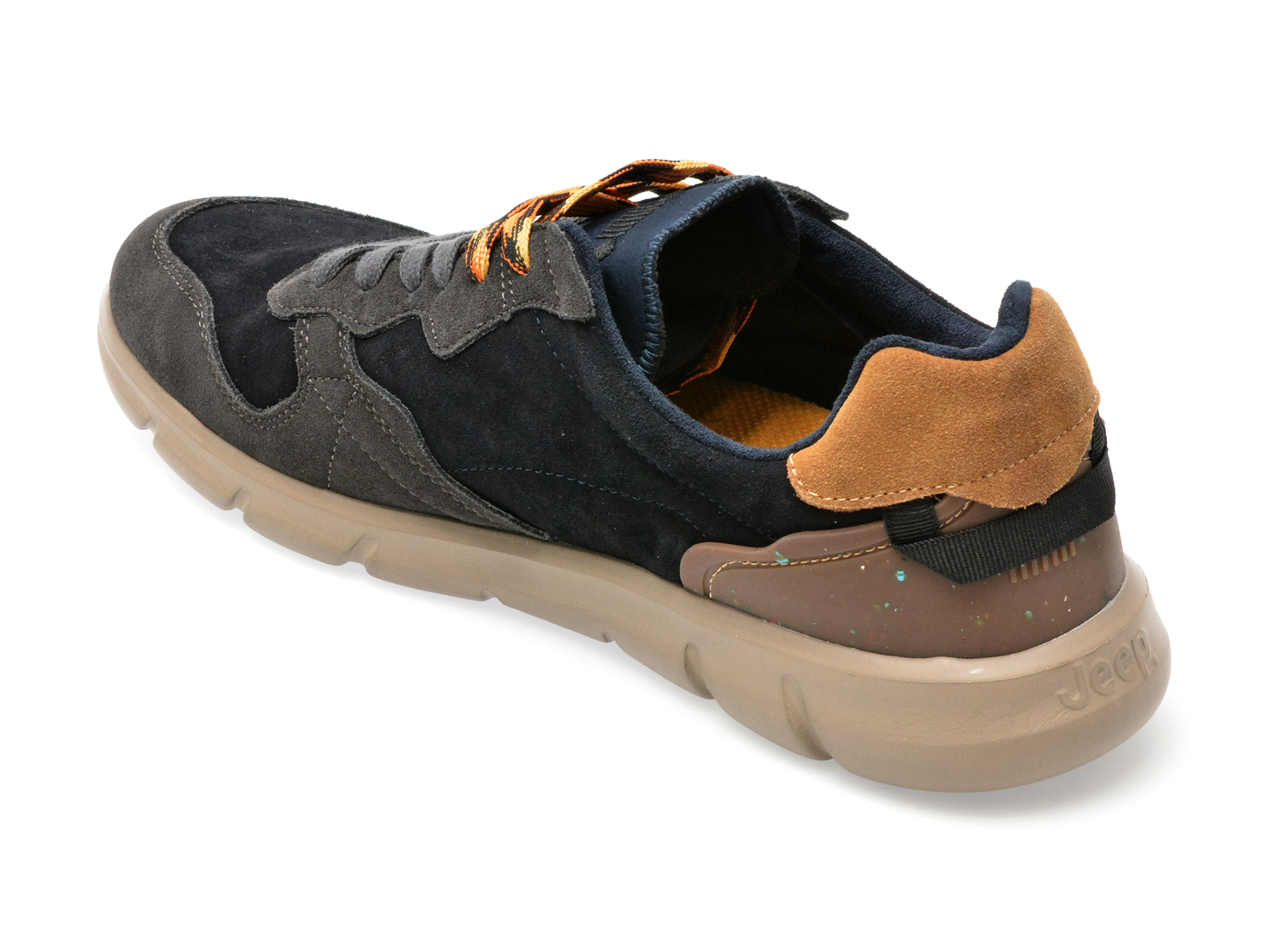Poze Pantofi JEEP bleumarin, M32100A, din piele intoarsa