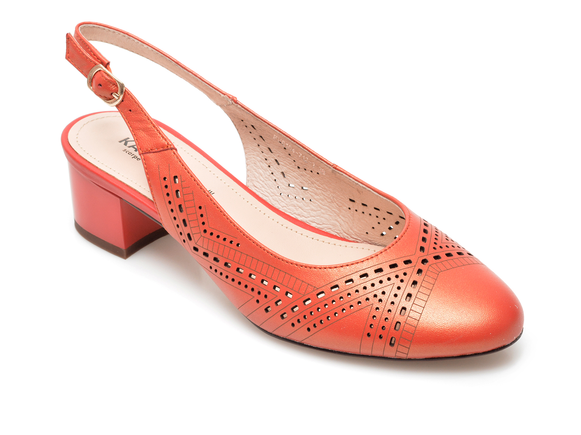Pantofi KARISMA rosii, 8104712, din piele naturala Karisma