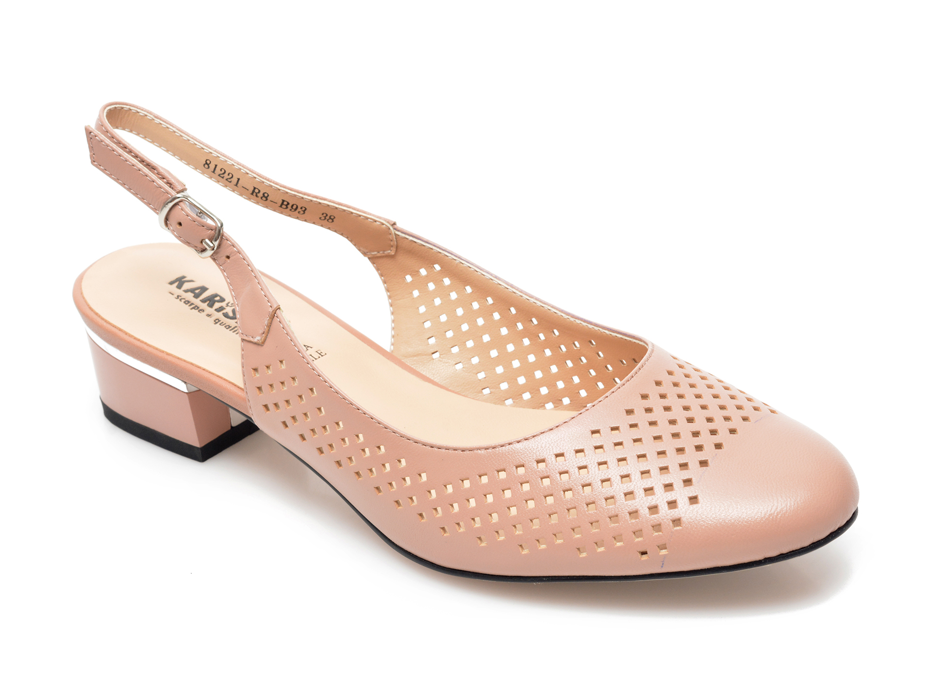 Pantofi KARISMA roz, 81221, din piele naturala Karisma