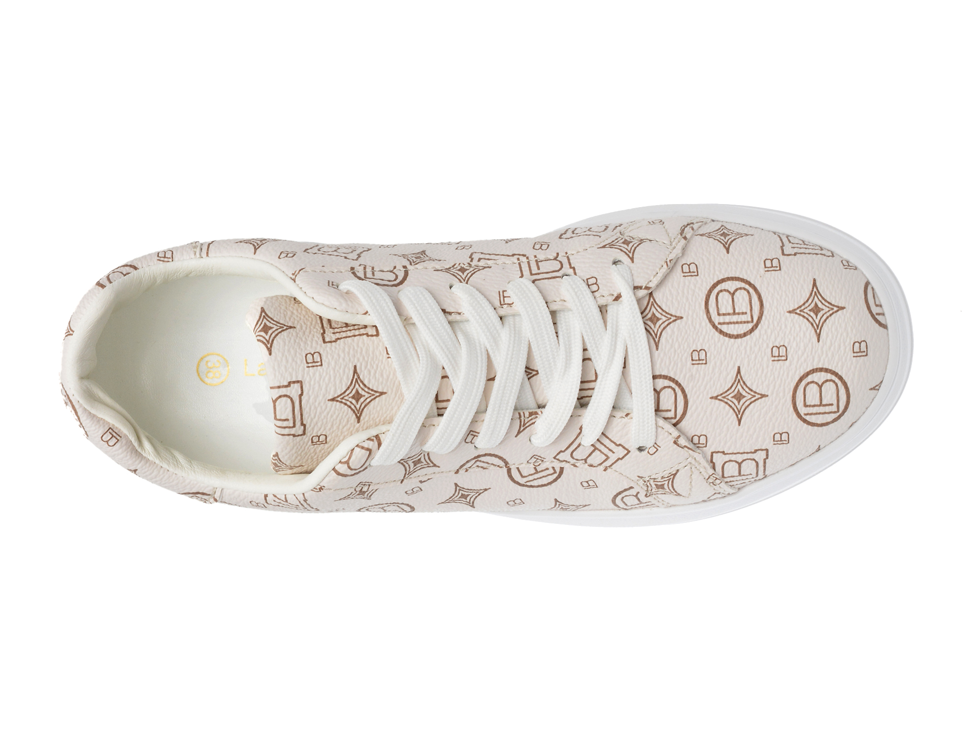 Poze Pantofi LAURA BIAGIOTTI albi, 8006, din piele ecologica otter.ro