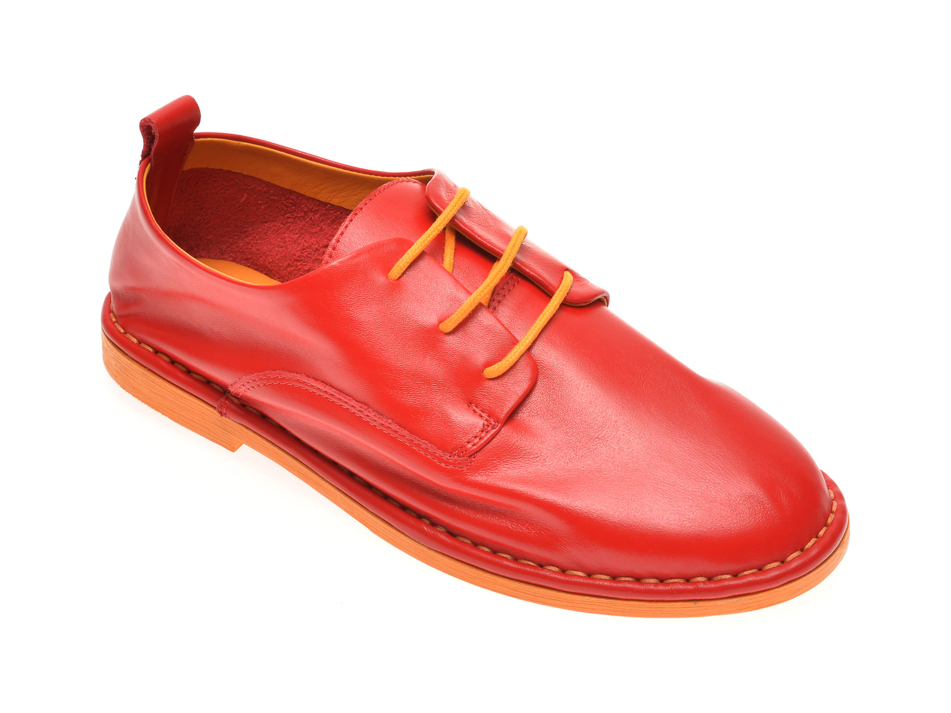 Pantofi LE BERDE rosii, 76200M5, din piele naturala