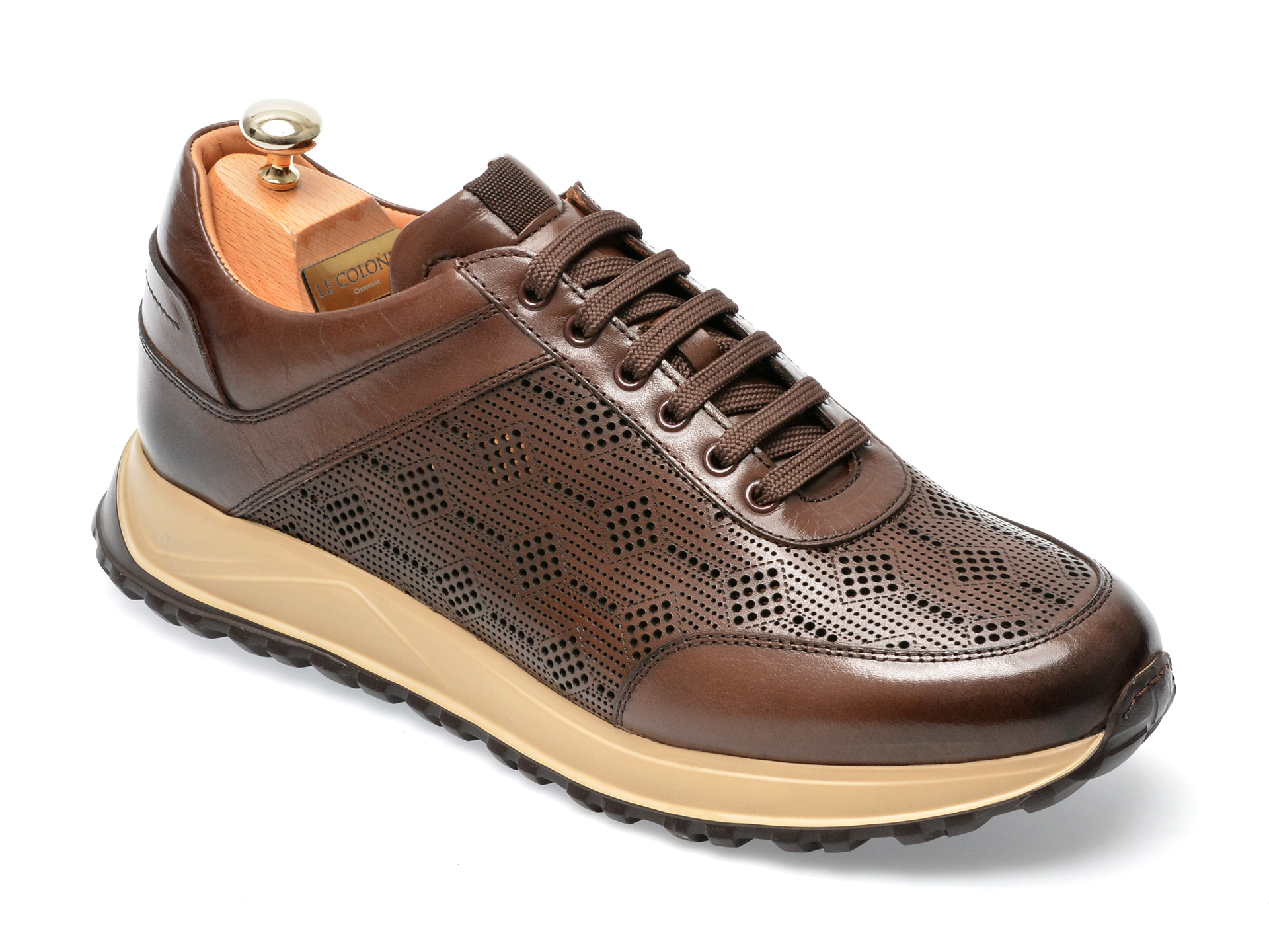 Pantofi LE COLONEL maro, 49438, din piele naturala imagine reduceri black friday 2021 /barbati/pantofi