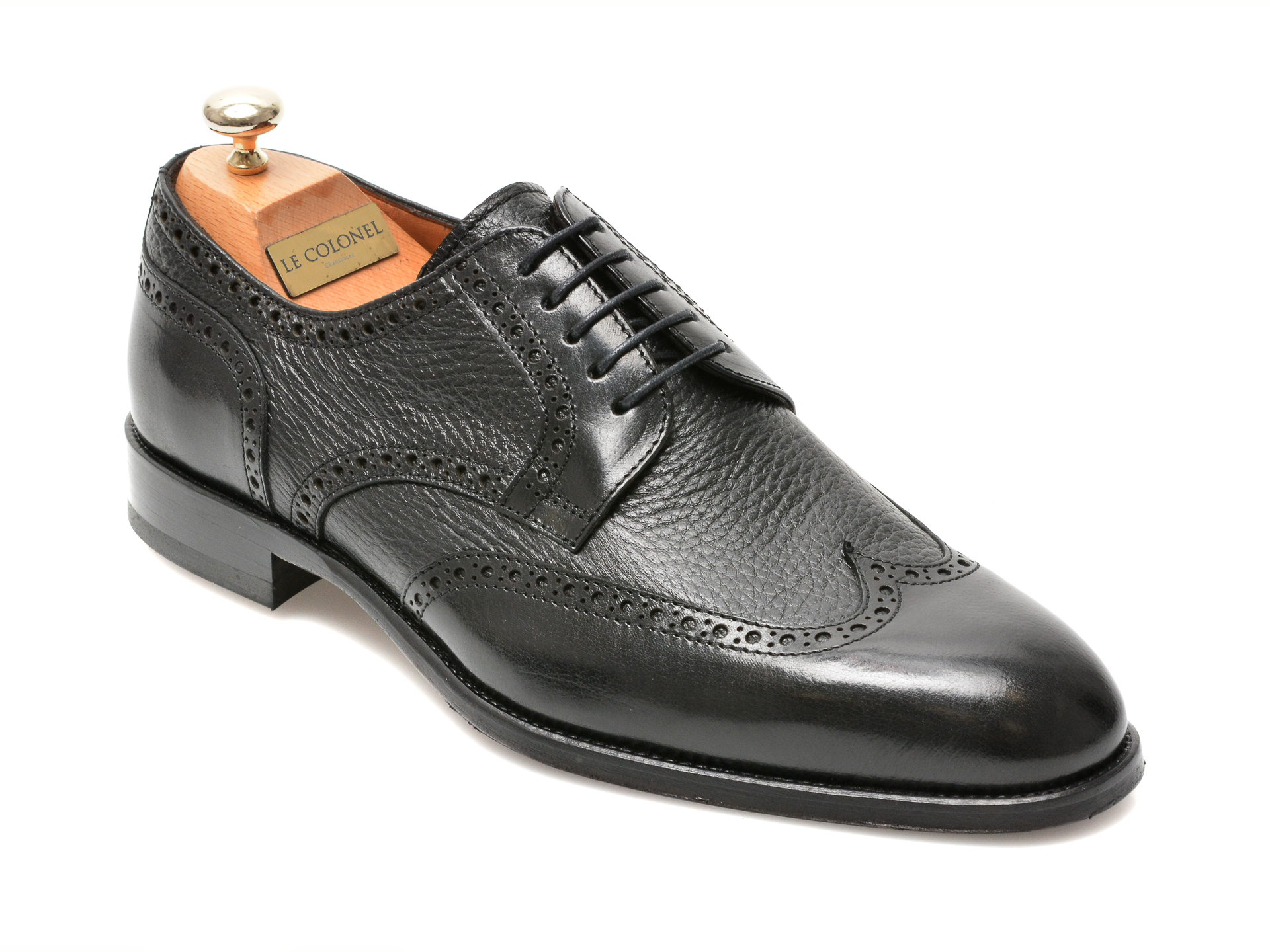 Pantofi LE COLONEL negri, 63413, din piele naturala imagine reduceri black friday 2021 Le Colonel