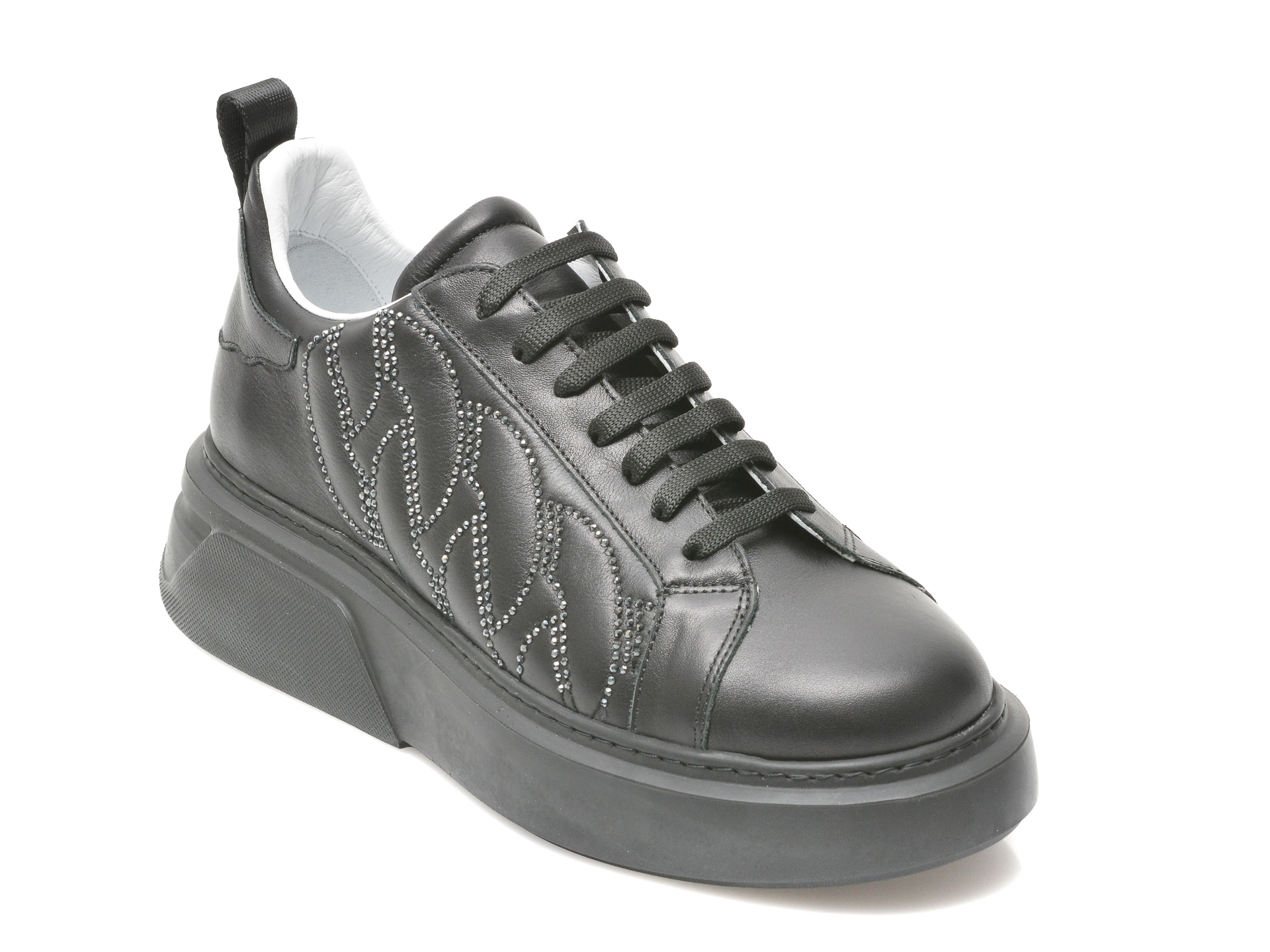 Pantofi MAGNOLYA negri, 222, din piele naturala MAGNOLYA imagine noua
