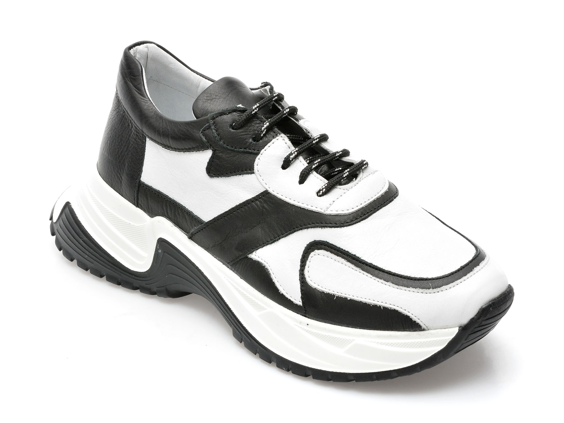 Pantofi MAGRIT alb-negru, 270, din piele naturala /femei/pantofi
