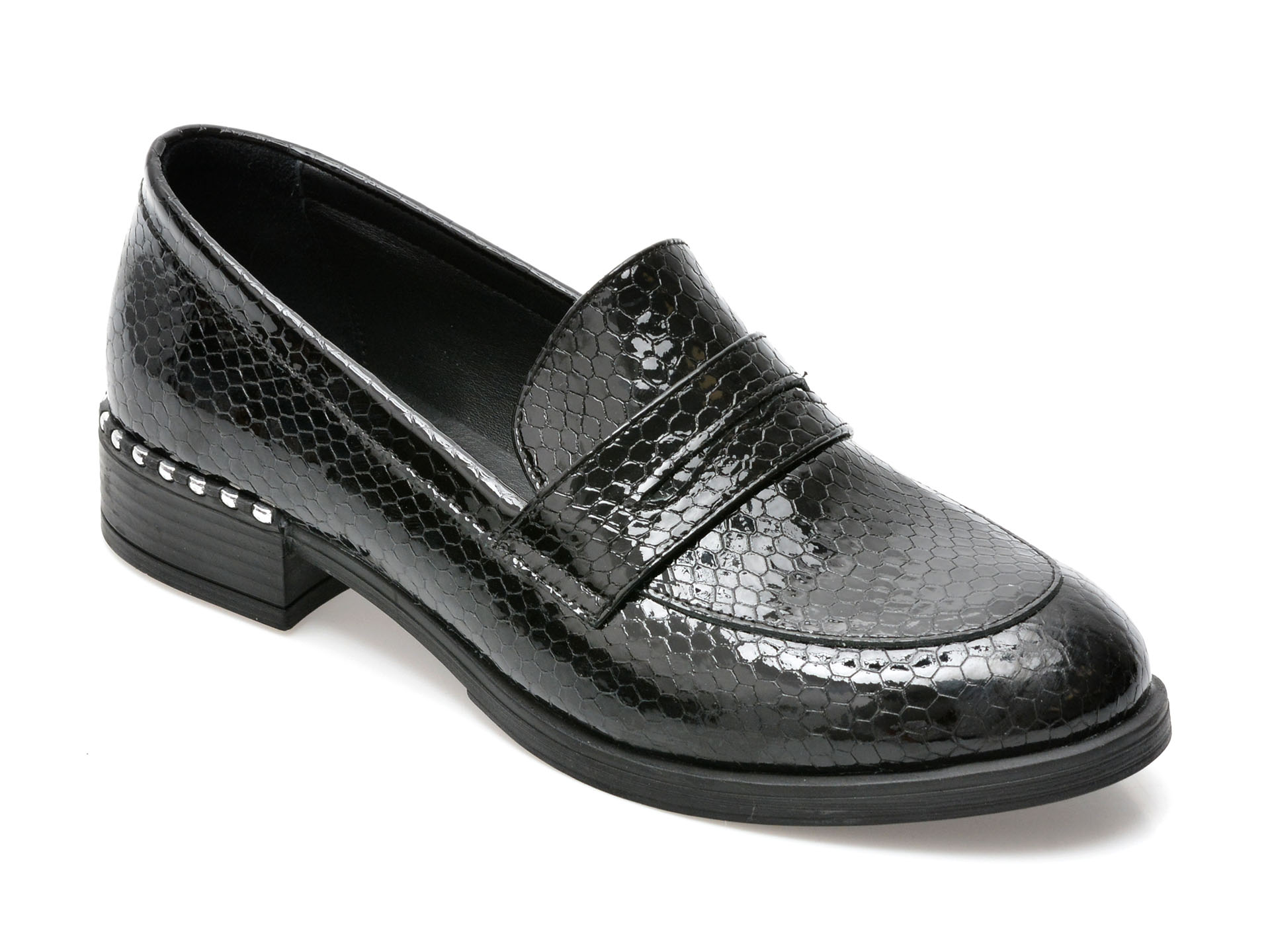 Pantofi MAGRIT negri, 48, din piele naturala lacuita /femei/pantofi INCALTAMINTE