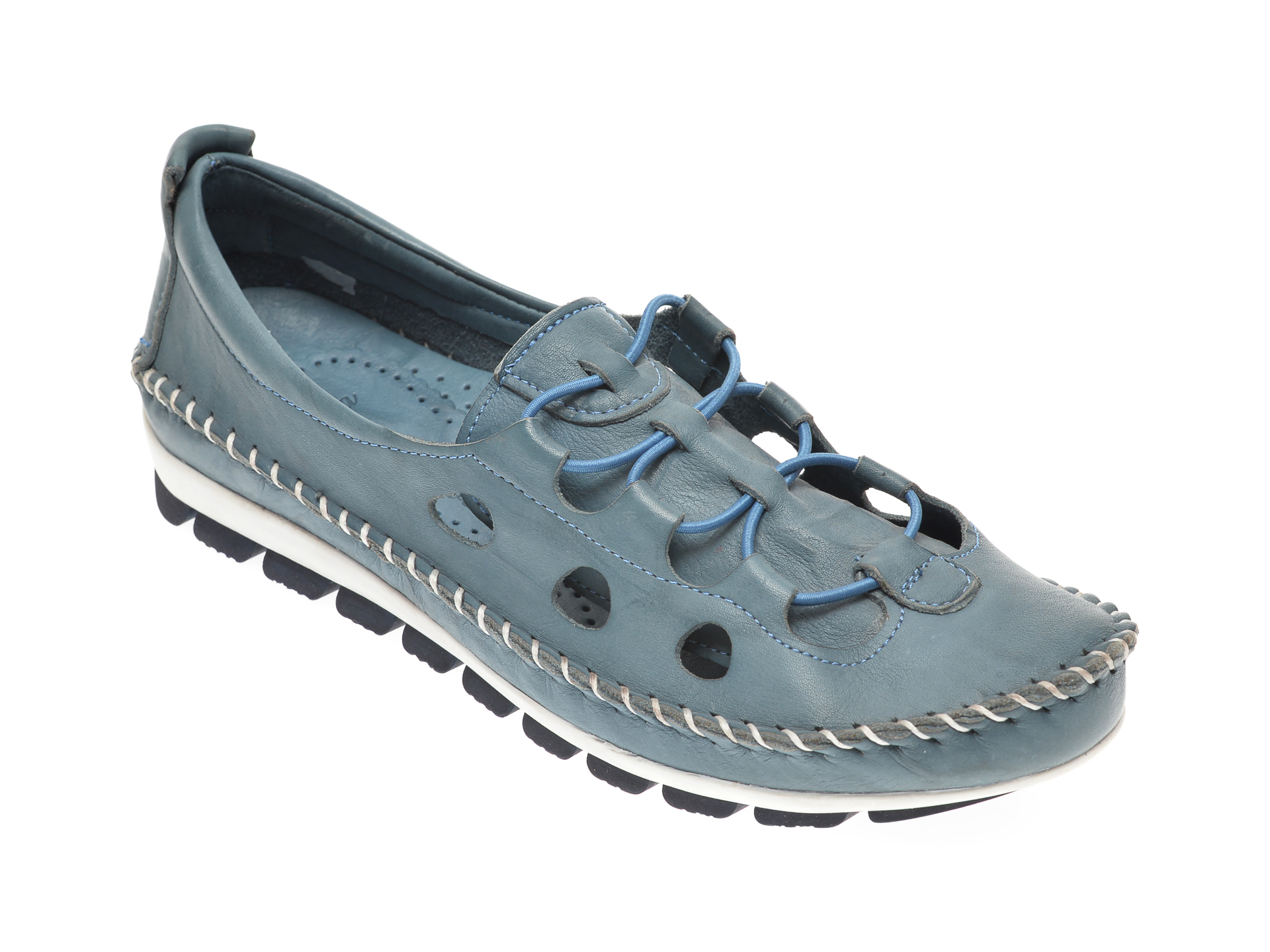 Pantofi MANLISA albastri, 115, din piele naturala