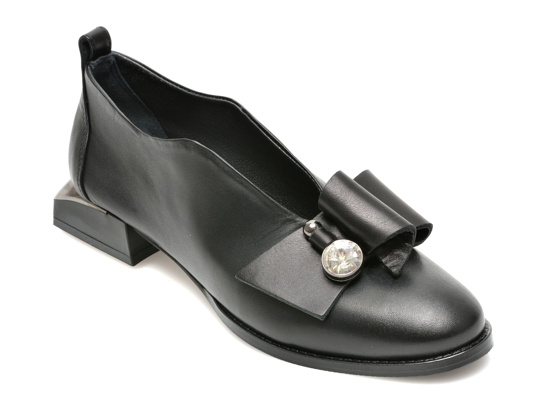 Pantofi MARIO LUCCI negri, 1047, din piele naturala MARIO LUCCI imagine noua