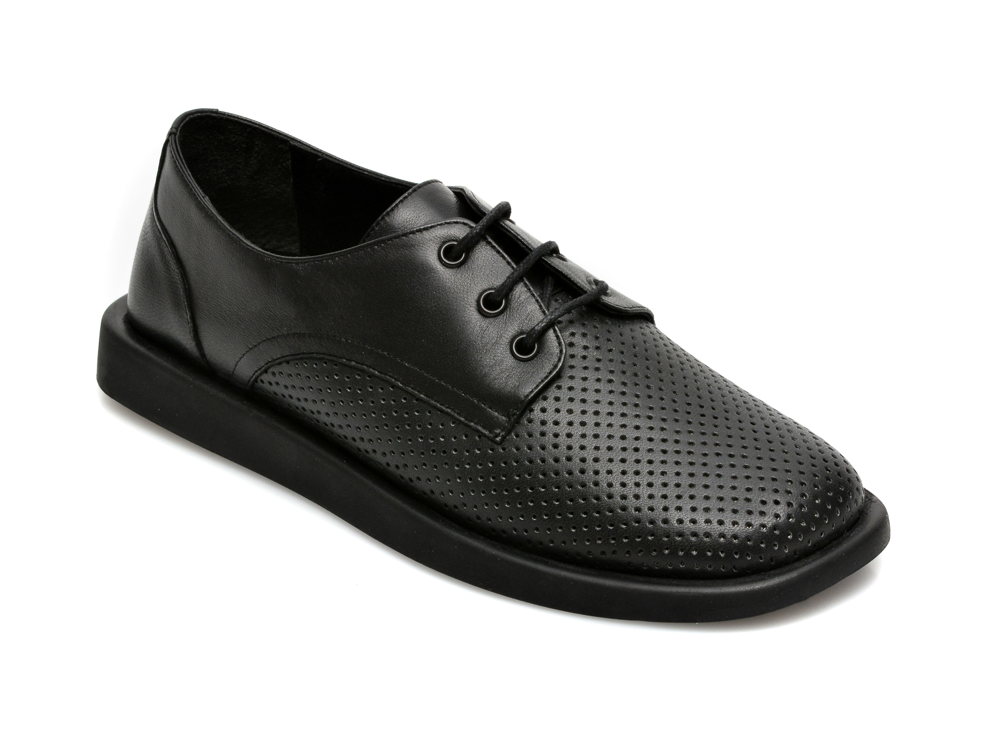 Pantofi MARSEL negri, 6008, din piele naturala Marsel