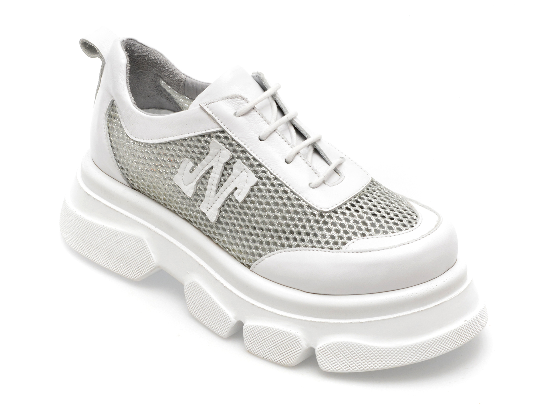 Pantofi MOLLY BESSA albi, 2805, din piele naturala