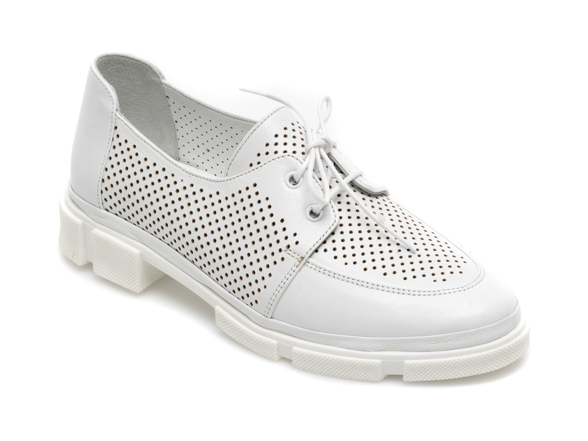 Pantofi MOLLY BESSA albi, MN107, din piele naturala Molly Bessa