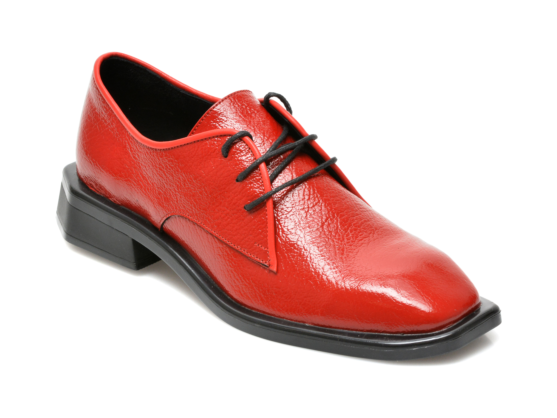 Pantofi MOLLY BESSA rosii, 1307, din piele naturala lacuita Molly Bessa imagine noua