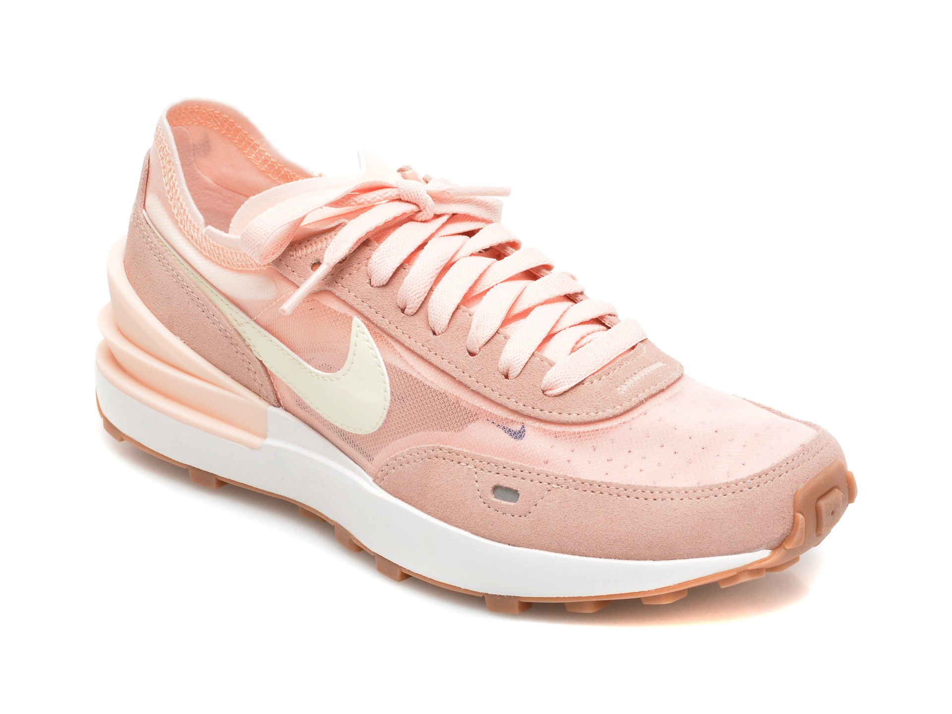 Pantofi NIKE roz, W NIKE WAFFLE ONE, din material textil Nike imagine super redus 2022