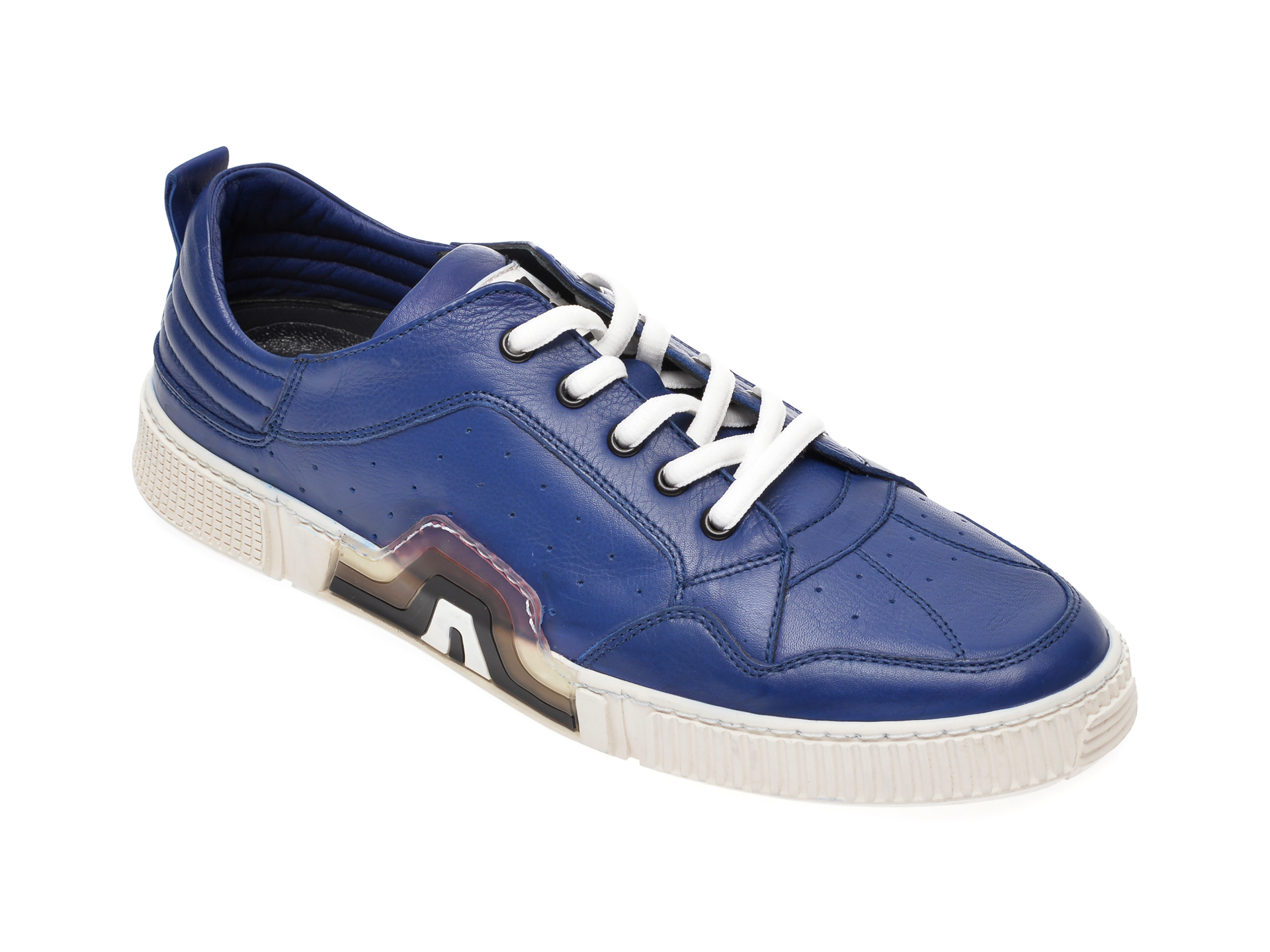 Pantofi OTTER albastri, 72404, din piele naturala