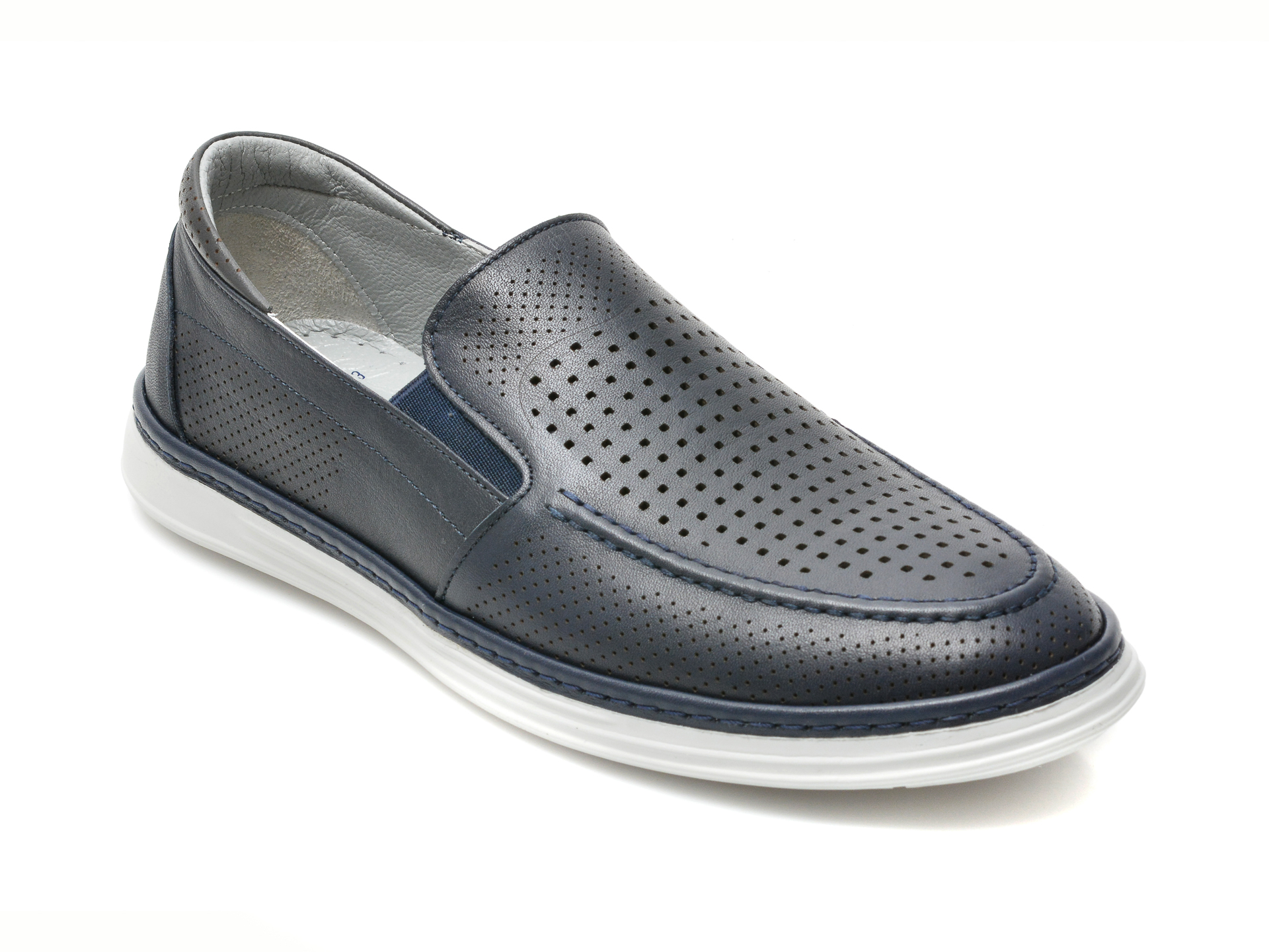 Pantofi OTTER albastri, 91855, din piele naturala