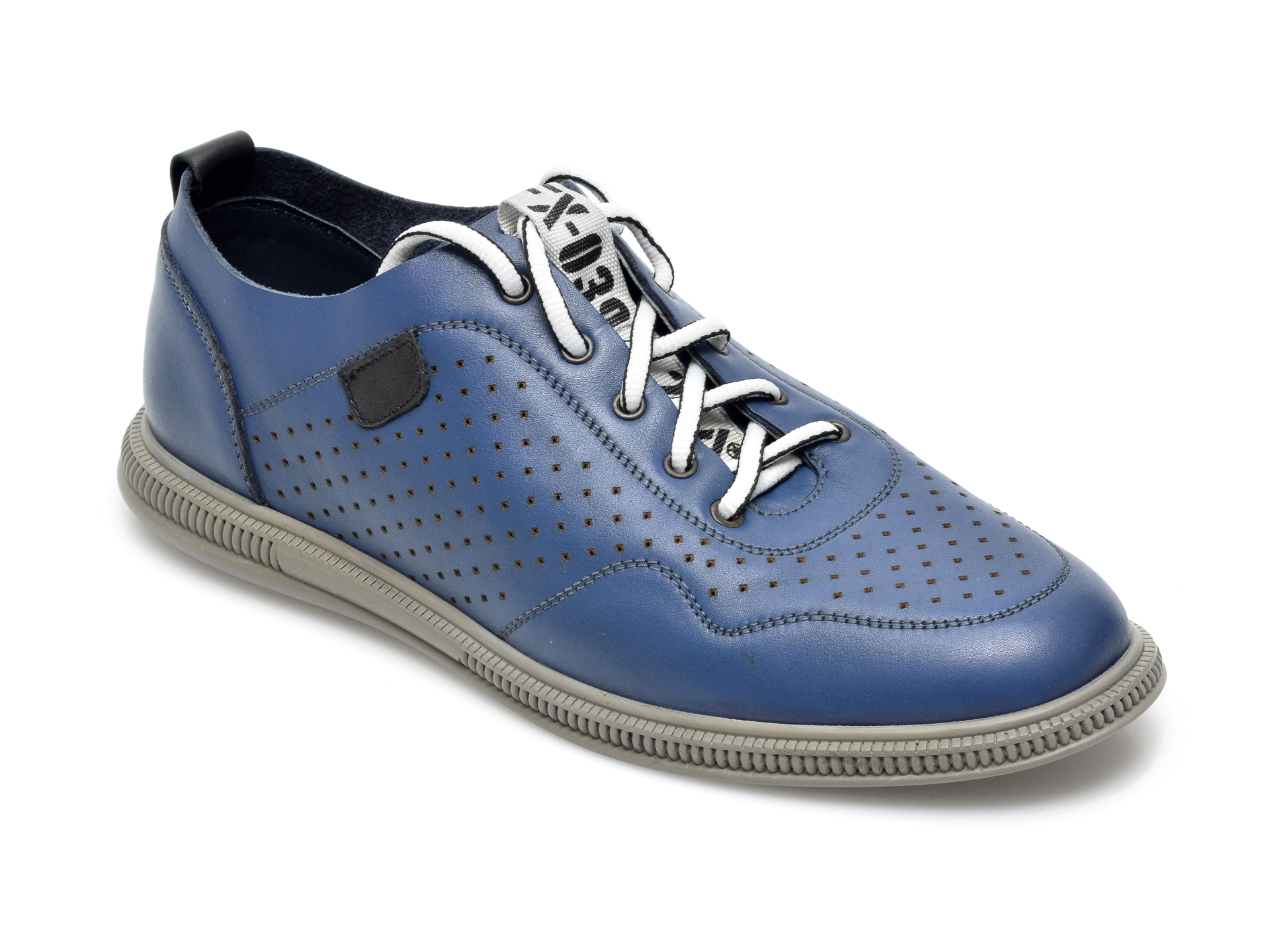 Pantofi OTTER albastri, 925, din piele naturala imagine Black Friday 2021