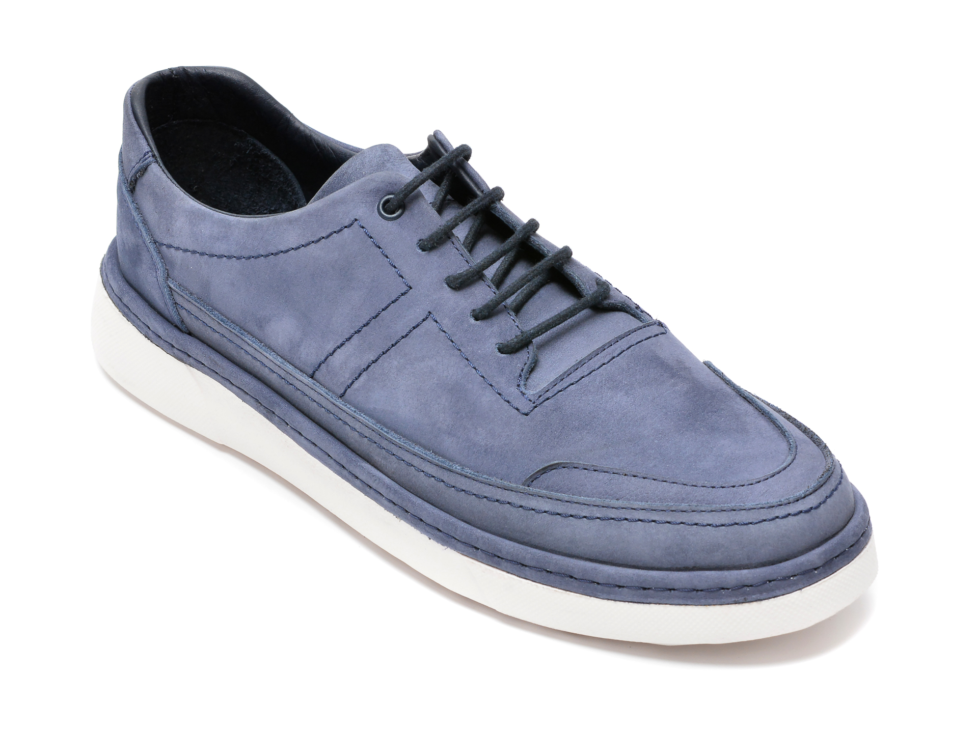 Pantofi OTTER albastri, M63569, din nabuc /barbati/pantofi