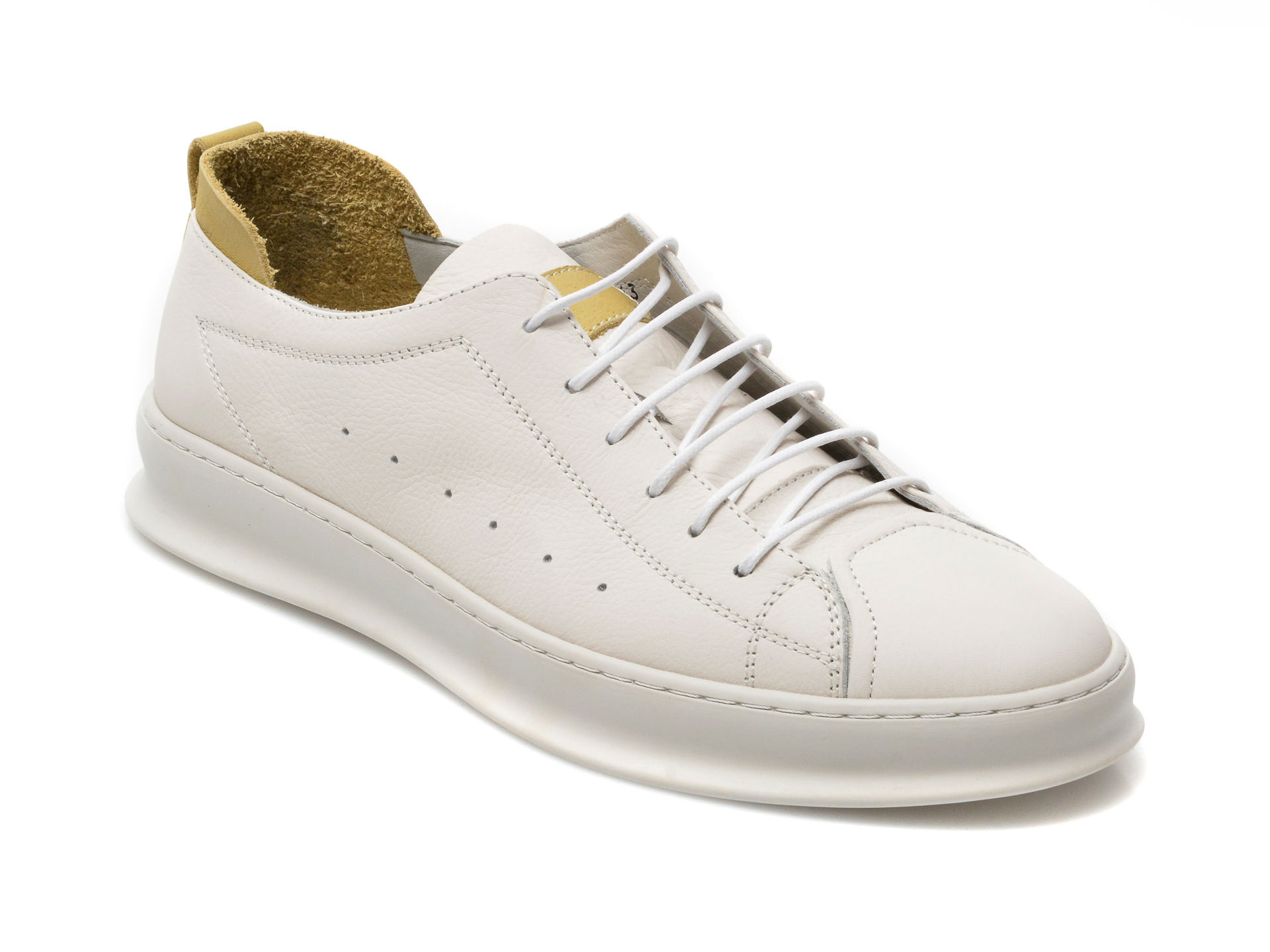Pantofi OTTER albi, 5580, din piele naturala 2023 ❤️ Pret Super Black Friday otter.ro imagine noua 2022
