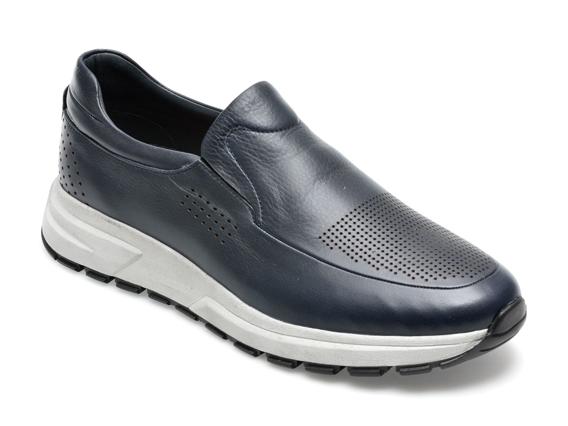 Pantofi OTTER bleumarin, 121EXP, din piele naturala /barbati/pantofi imagine noua