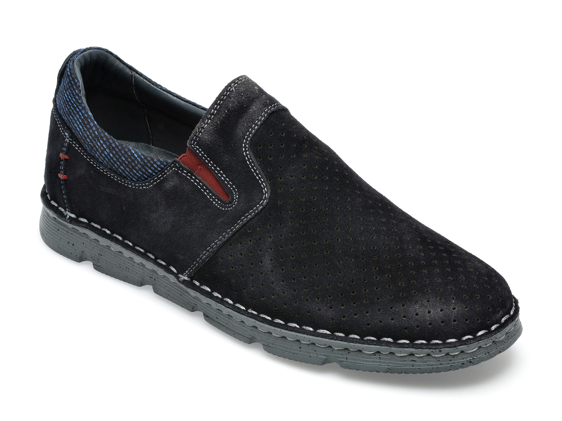 Pantofi OTTER bleumarin, 2831, din piele intoarsa /barbati/pantofi
