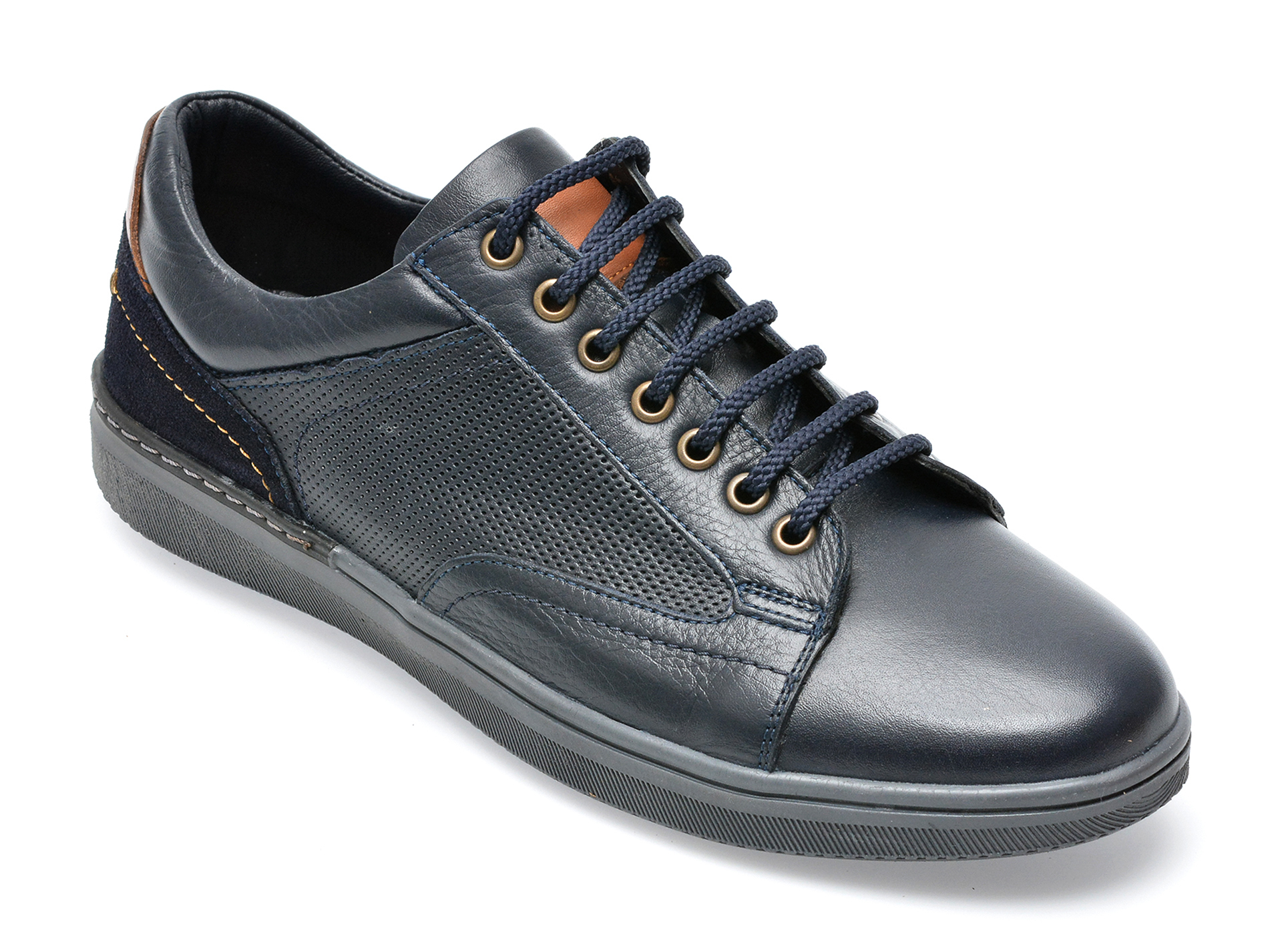 Pantofi OTTER bleumarin, 3423, din piele naturala /barbati/pantofi imagine super redus 2022