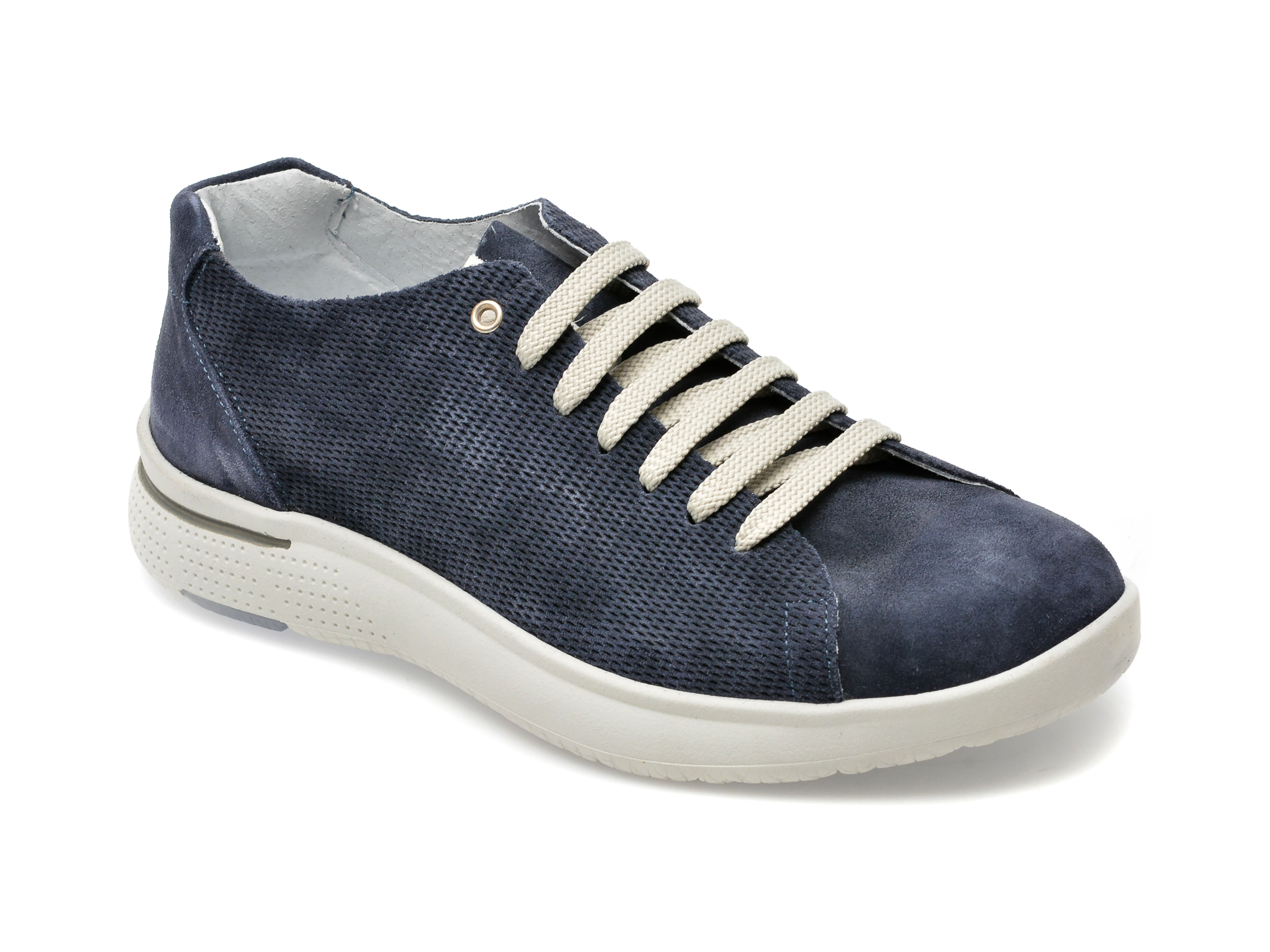 Pantofi OTTER bleumarin, 8960, din piele intoarsa /barbati/pantofi