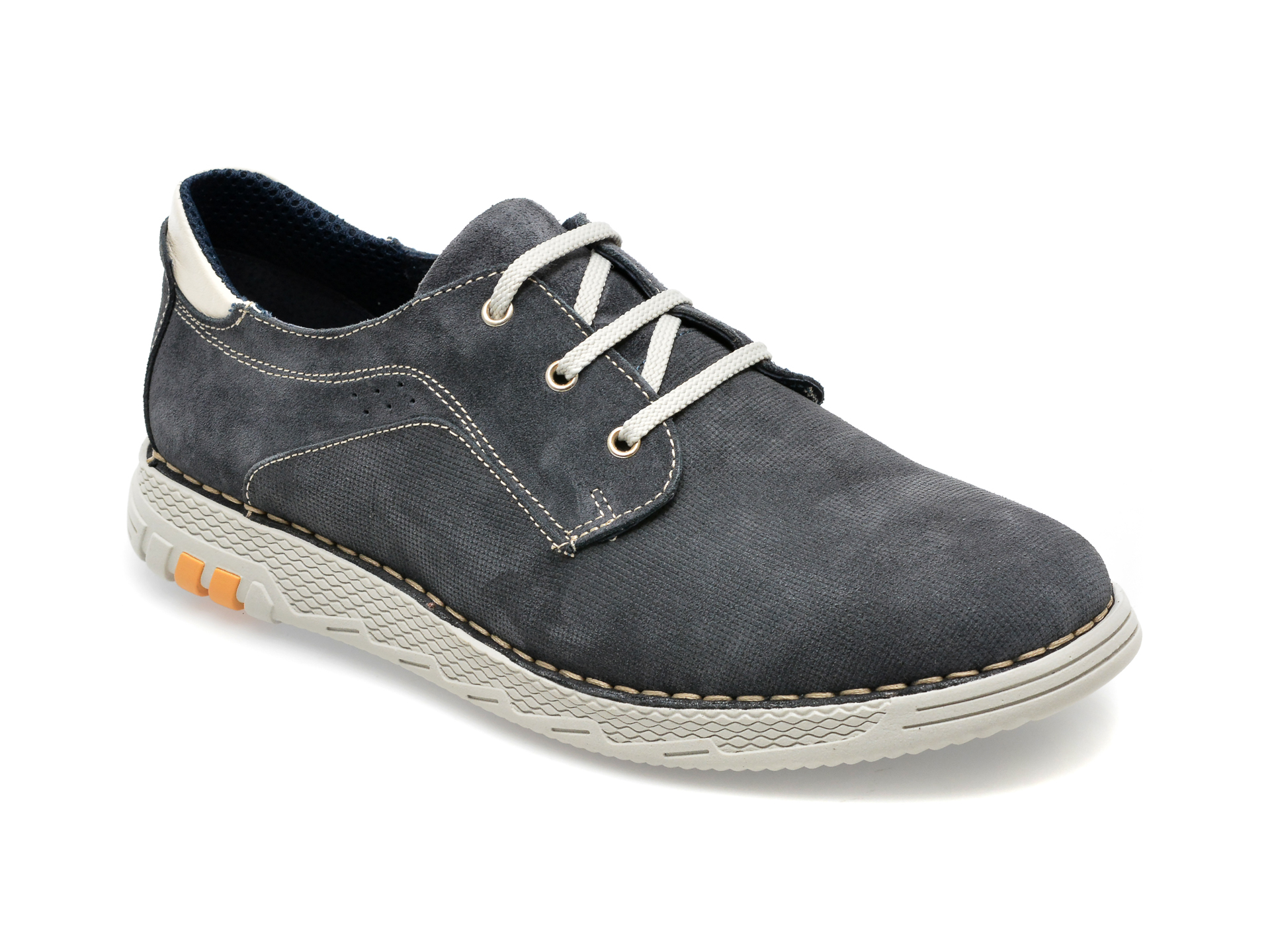 Pantofi OTTER bleumarin, 8961, din piele intoarsa /barbati/pantofi