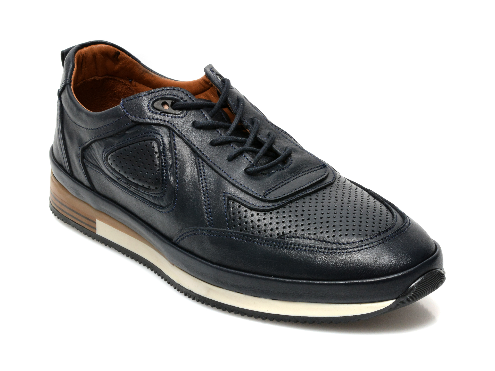 Pantofi OTTER bleumarin, M6351, din piele naturala Otter imagine 2022 13clothing.ro