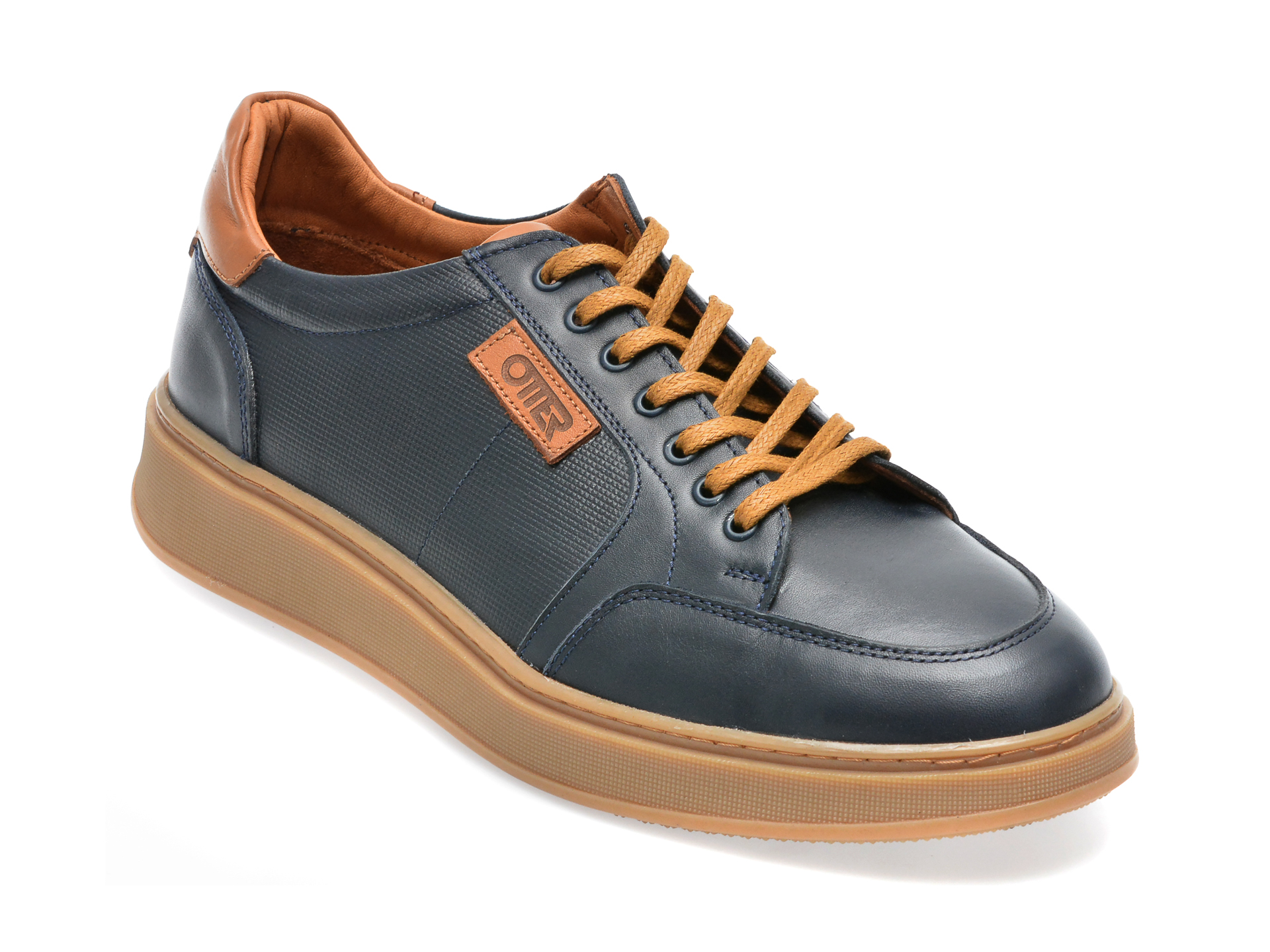 Pantofi OTTER bleumarin, M66999, din piele naturala