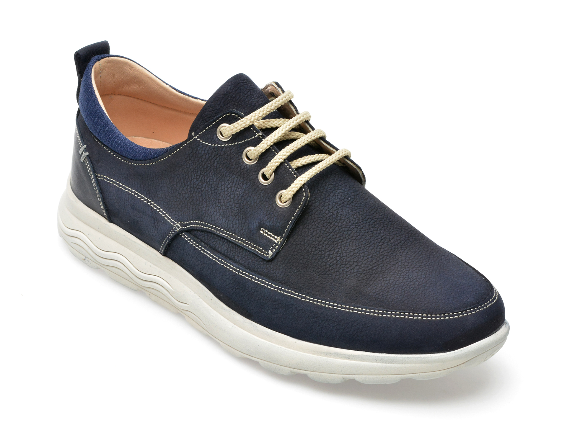 Pantofi OTTER bleumarin, SF6032, din nabuc /barbati/pantofi imagine noua