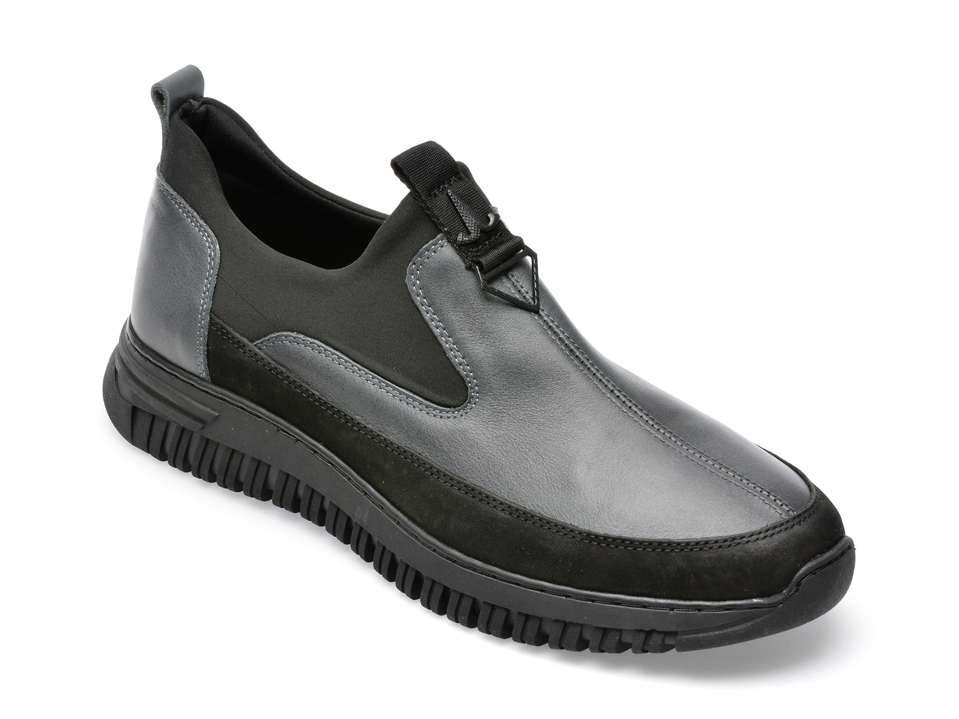 Pantofi OTTER gri, RBY2400, din piele naturala /barbati/pantofi imagine noua