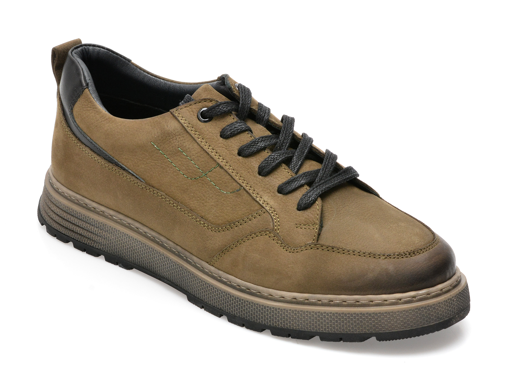 Pantofi OTTER kaki, 44101, din nabuc /barbati/pantofi imagine noua