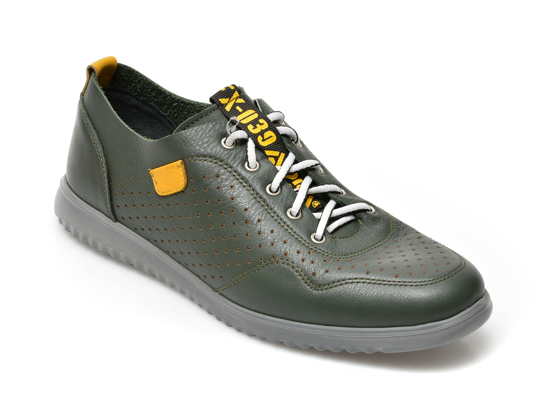 Pantofi OTTER kaki, P03925, din piele naturala 2022 ❤️ Pret Super otter.ro imagine noua 2022