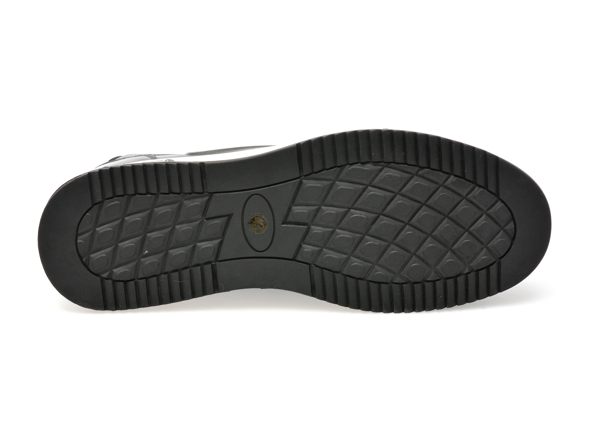 Pantofi OTTER negri, 10582, din piele naturala