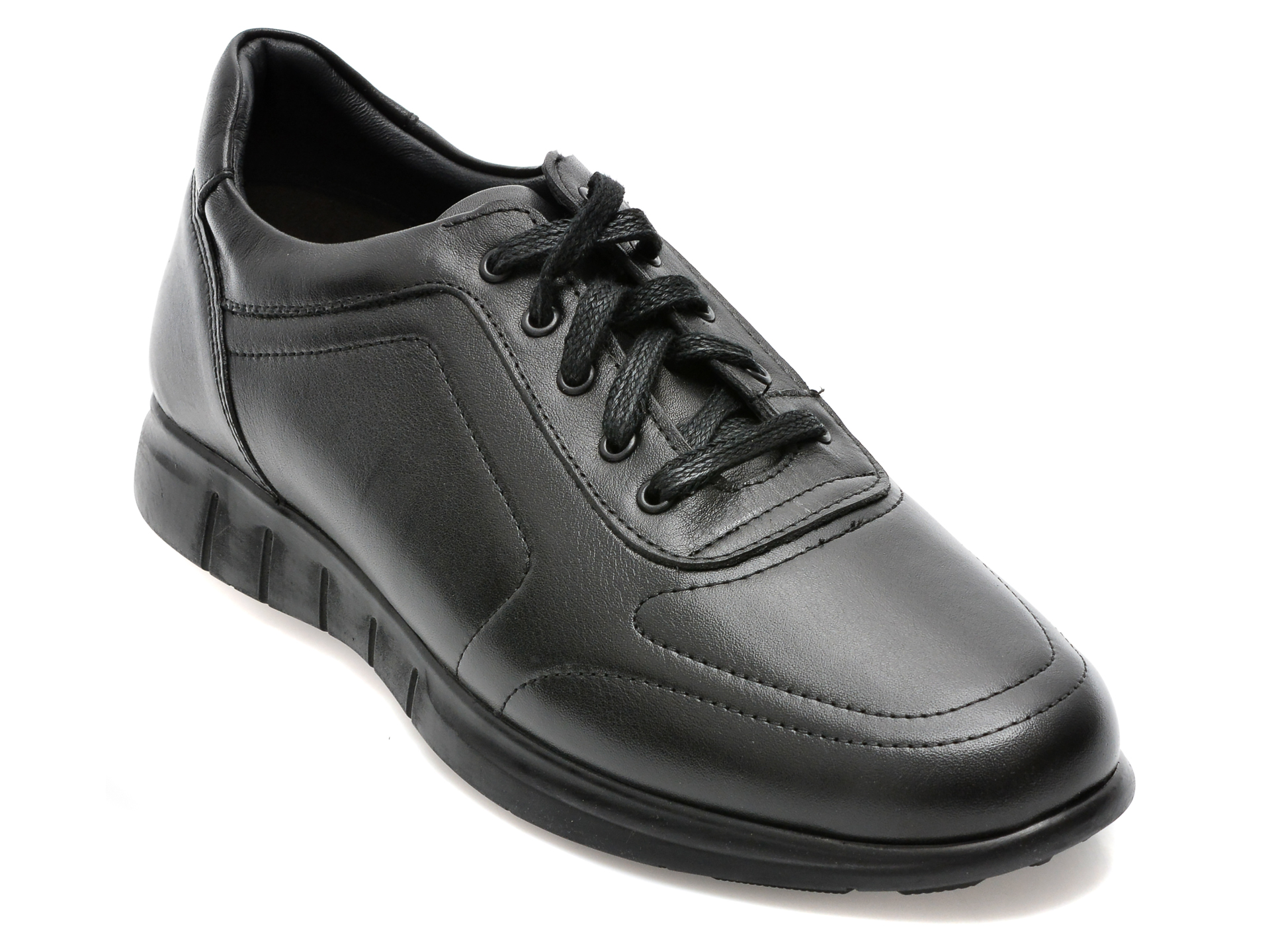 Pantofi OTTER negri, 122002, din piele naturala /barbati/pantofi imagine noua
