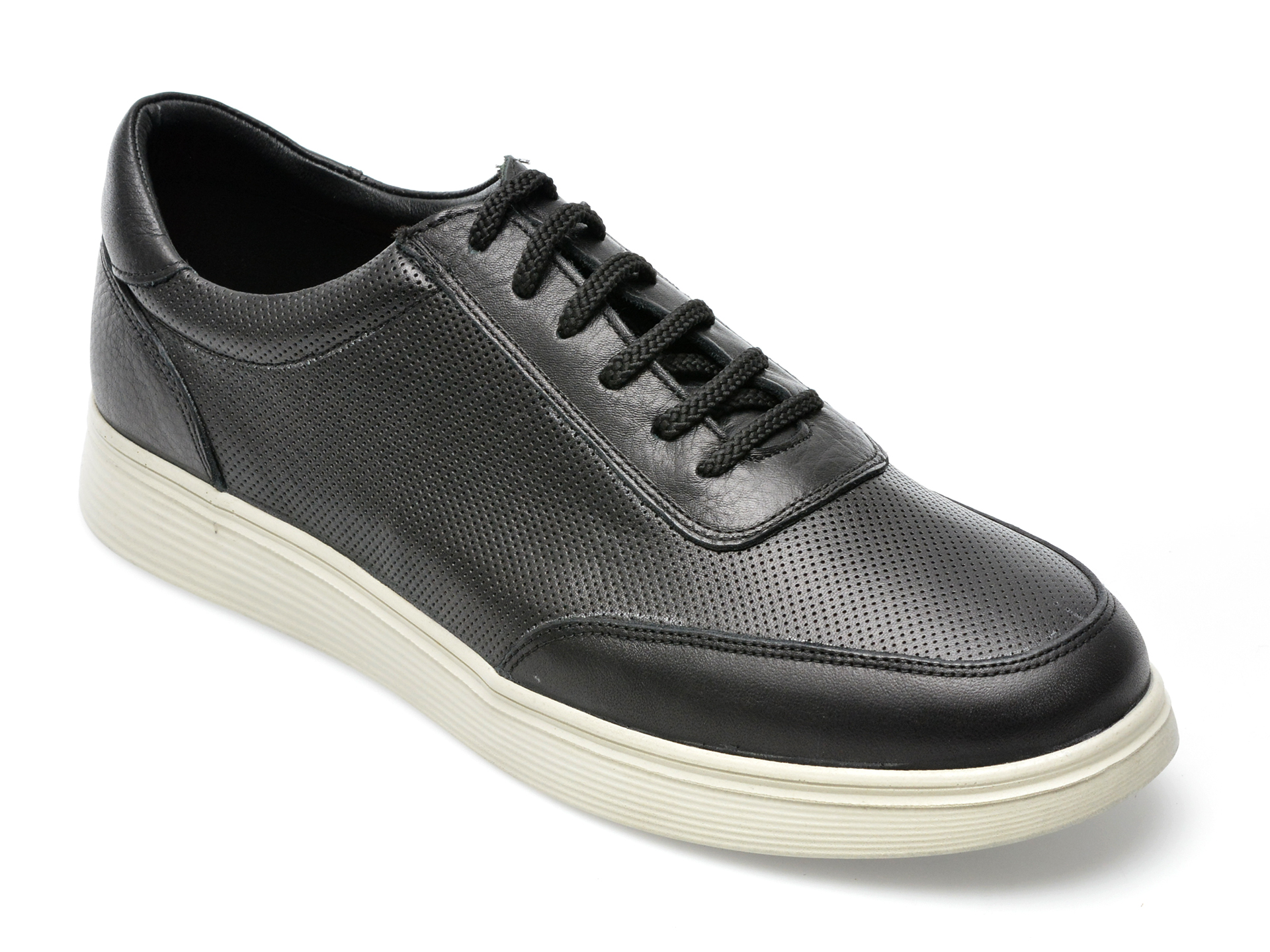 Pantofi OTTER negri, 20510, din piele naturala /barbati/pantofi