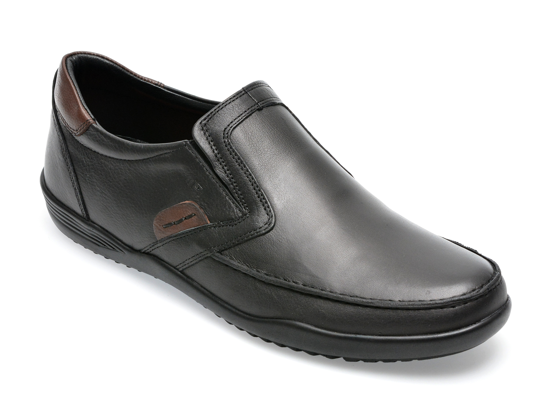 Pantofi OTTER negri, 220, din piele naturala Otter imagine noua 2022