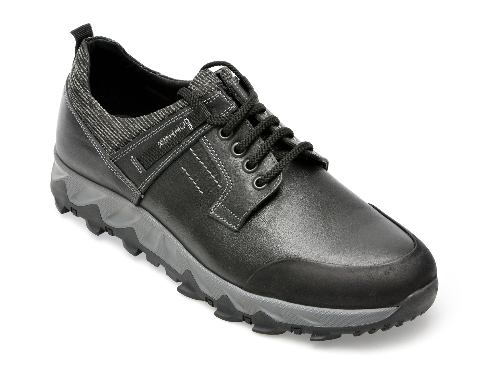 Pantofi OTTER negri, 221142, din piele naturala /barbati/pantofi