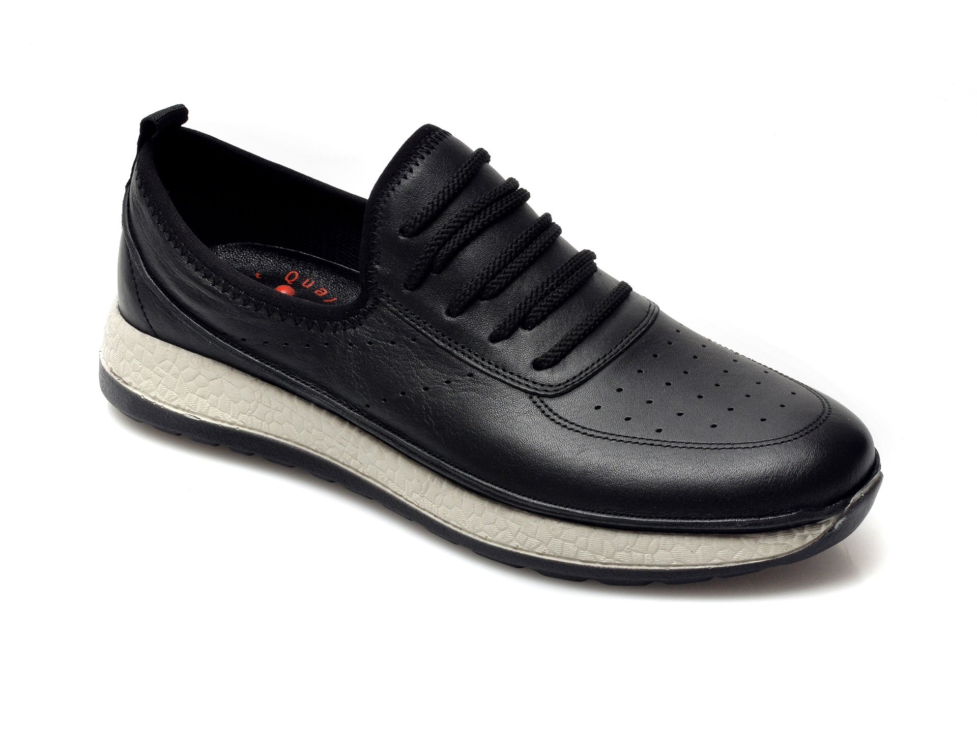 Pantofi OTTER negri, 22171, din piele naturala /barbati/pantofi